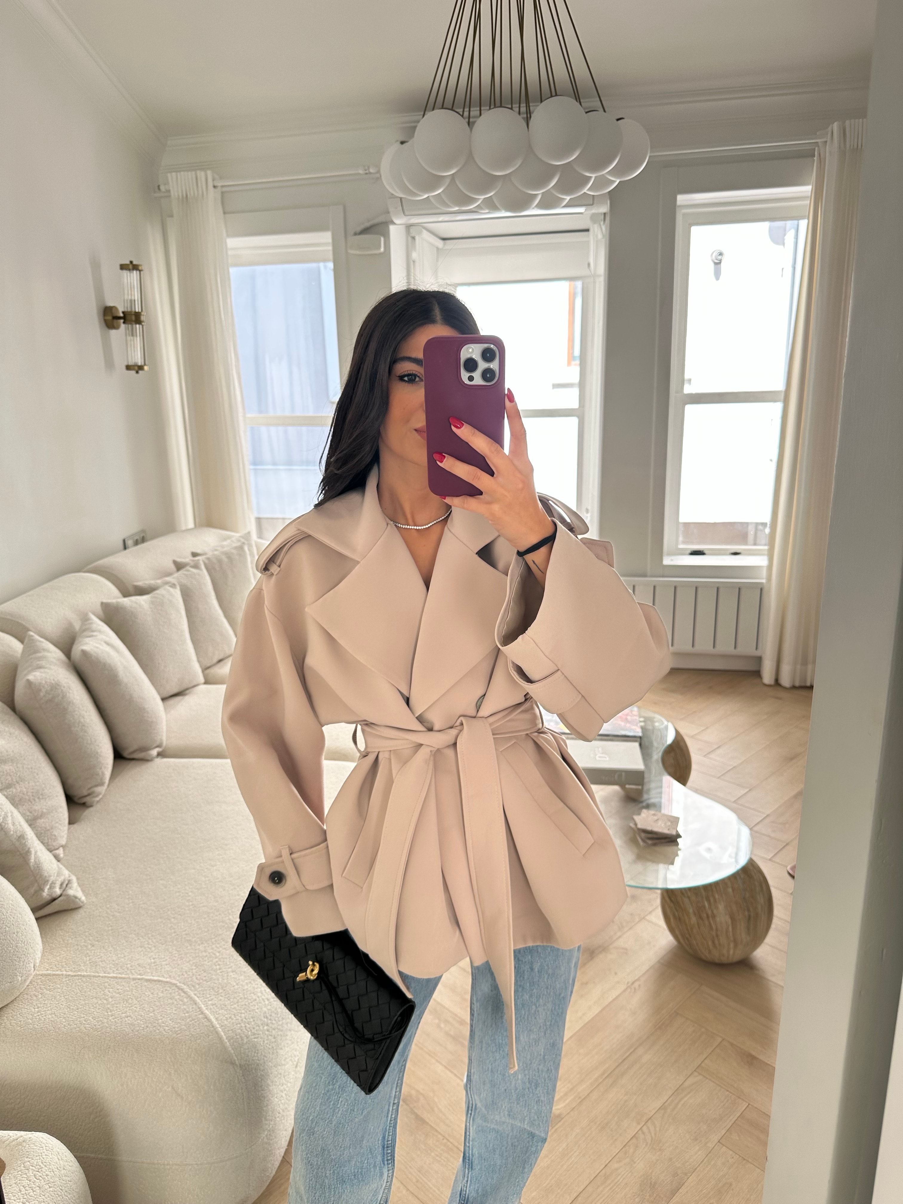 Oversize Ara Boy Camel Trençkot 