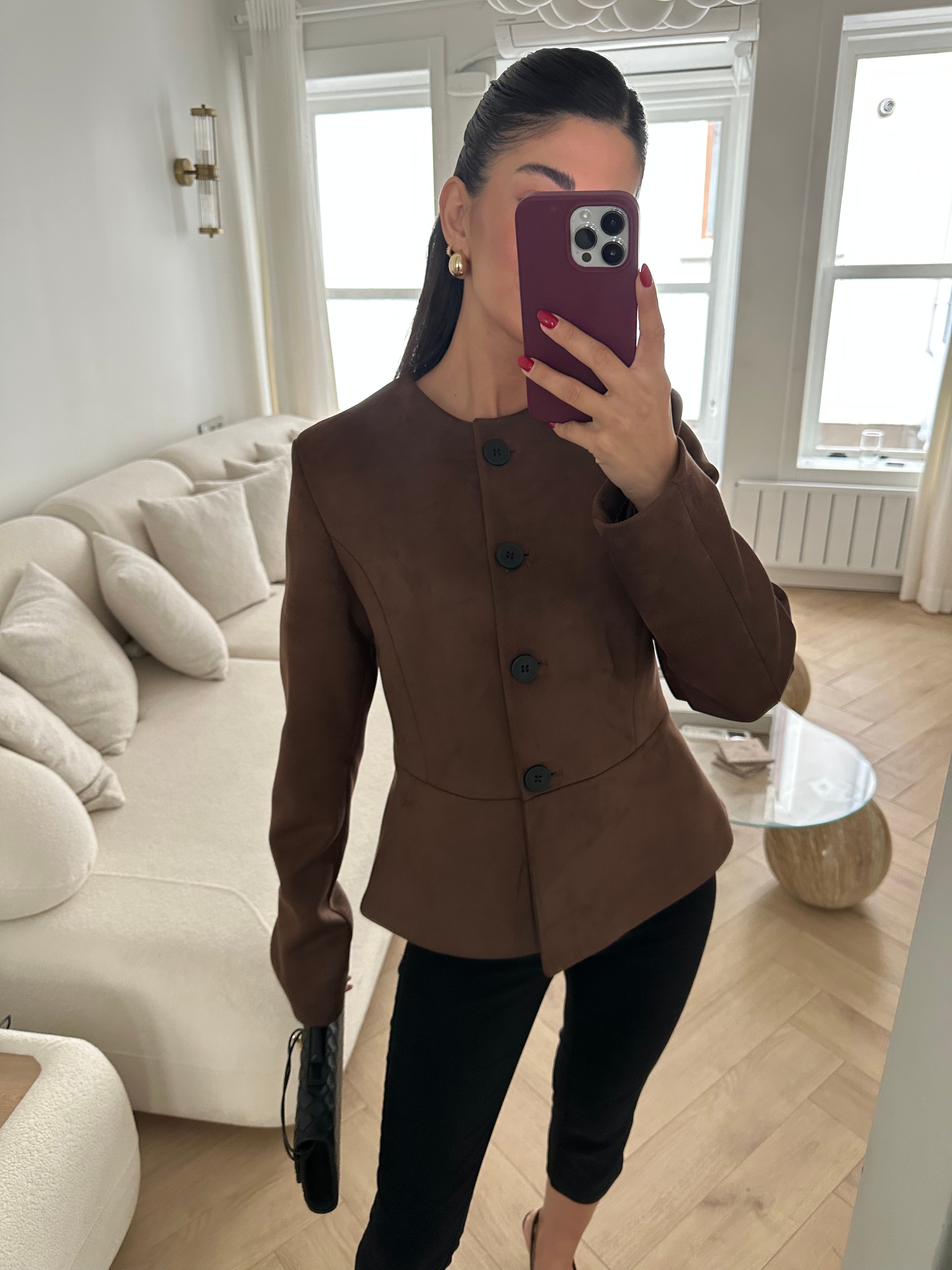 Kahve Süet Ceket