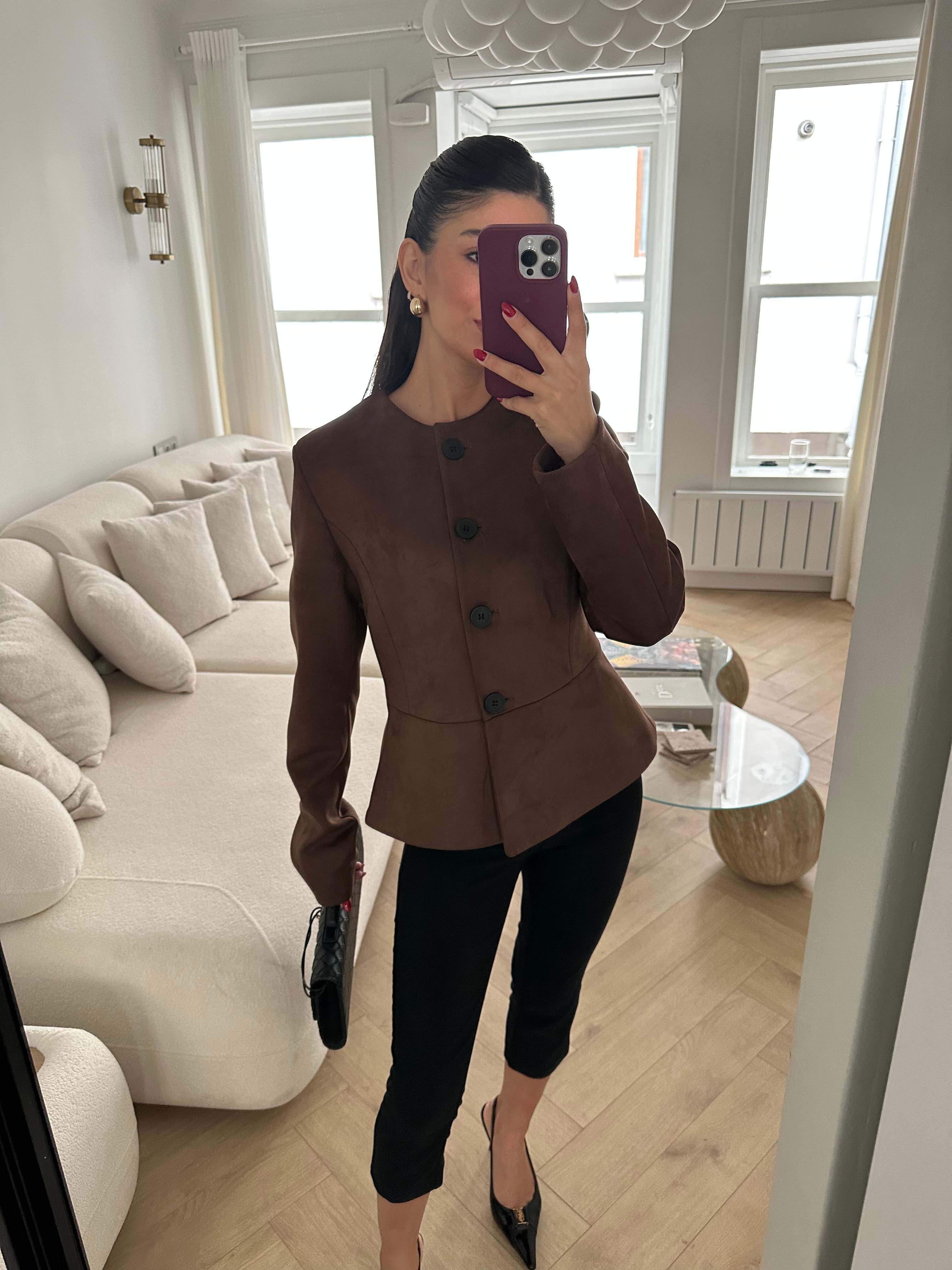 Kahve Süet Ceket