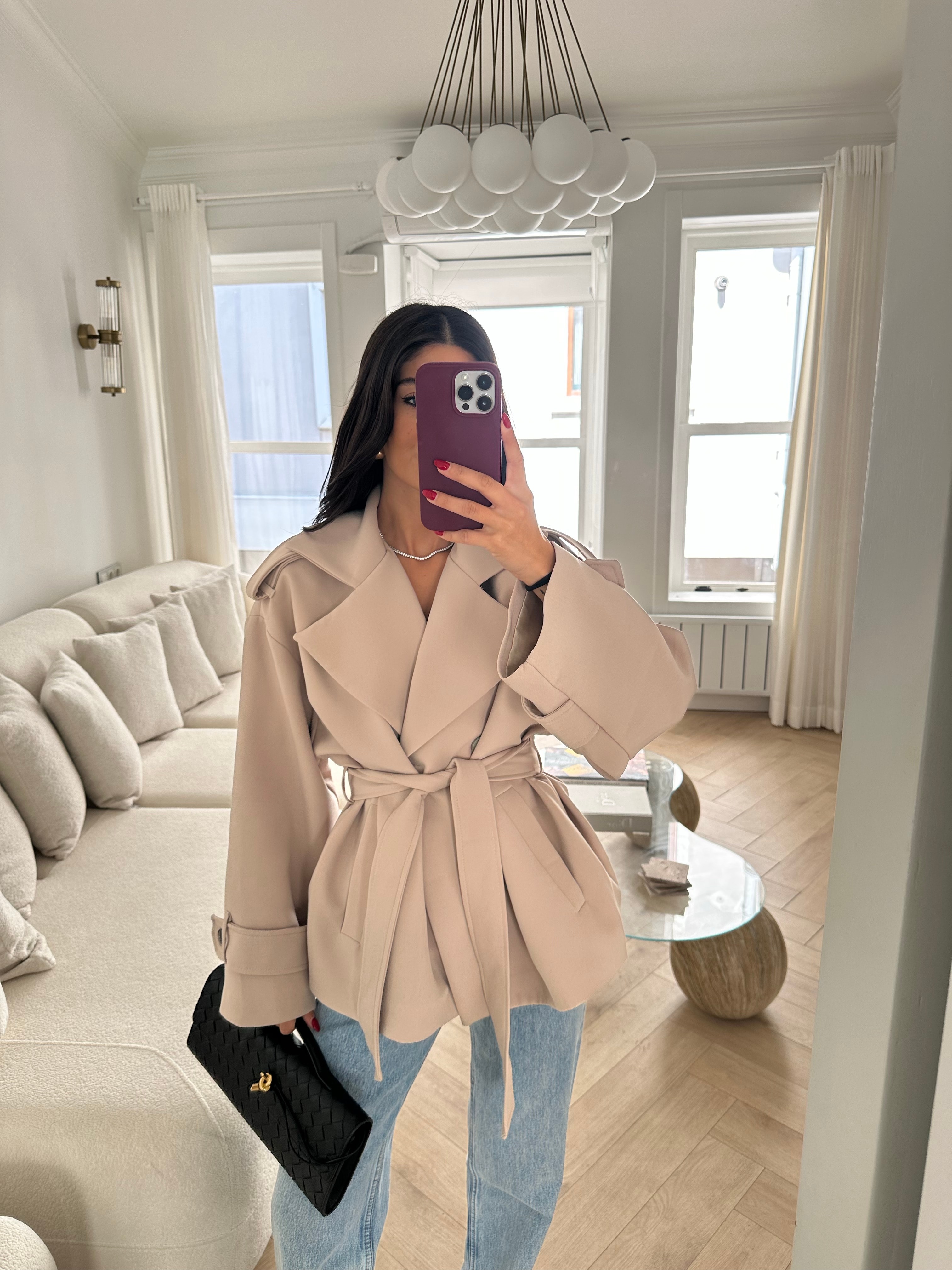 Oversize Ara Boy Camel Trençkot 