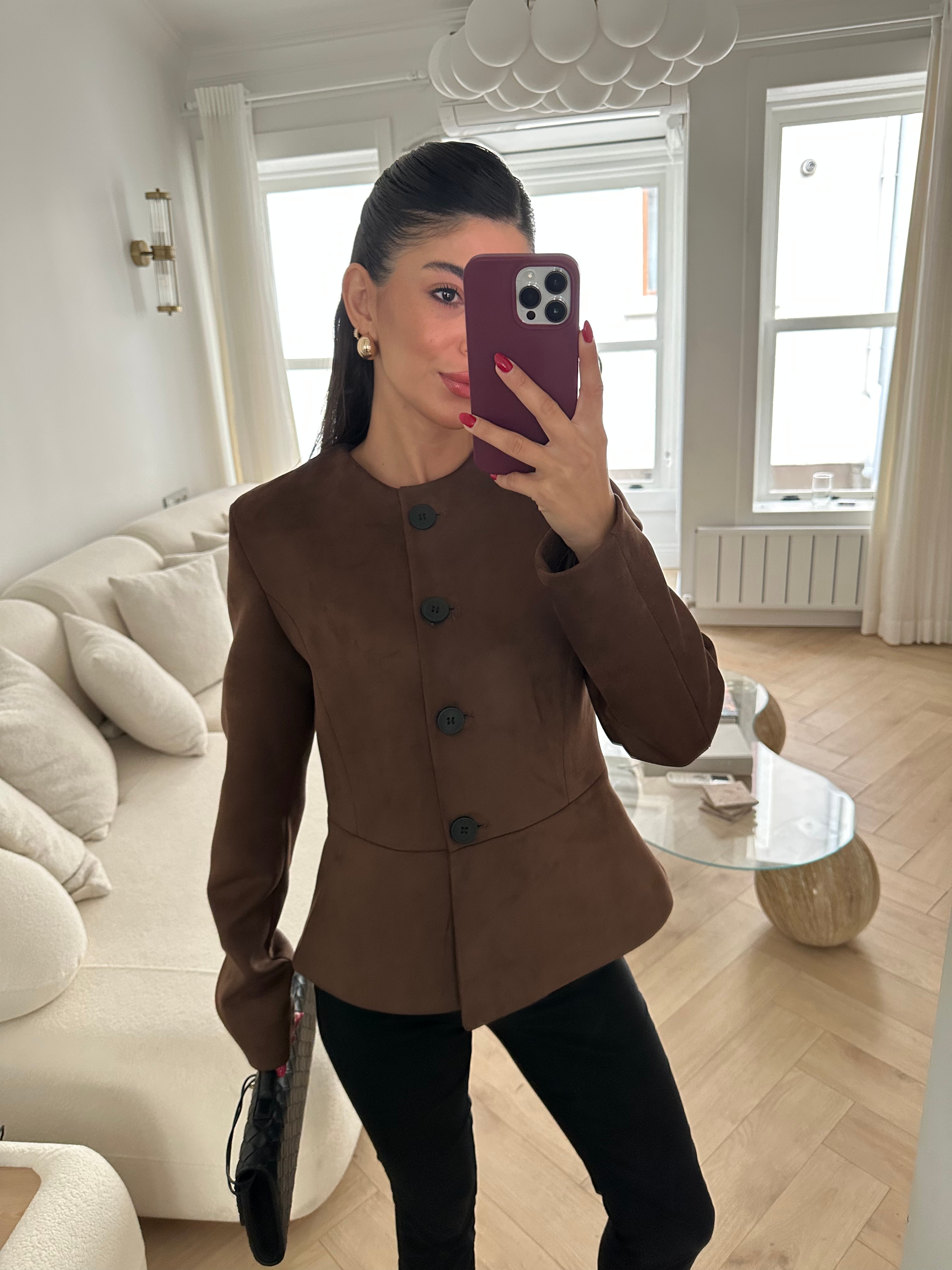 Kahve Süet Ceket