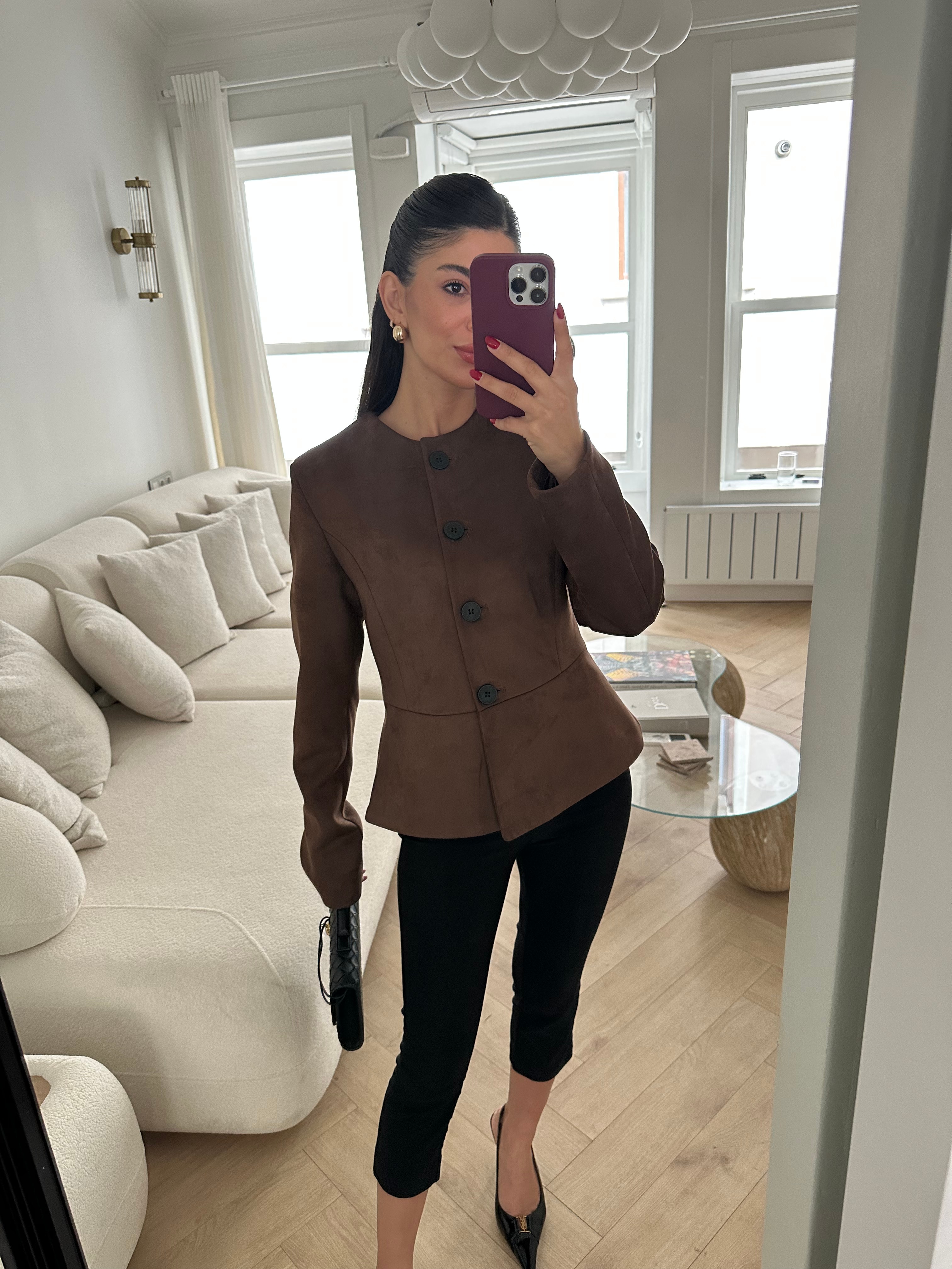 Kahve Süet Ceket