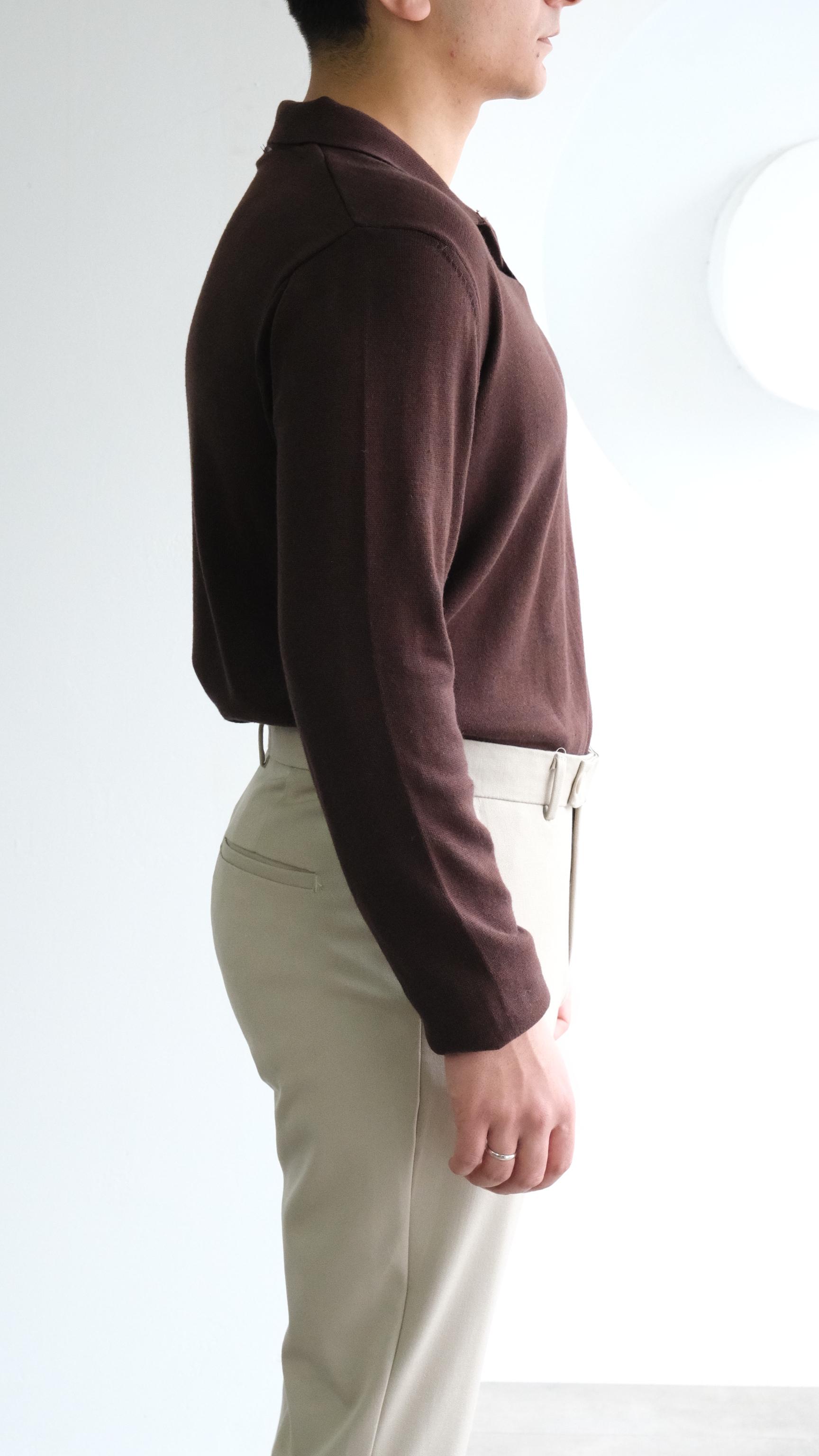 Kahve Apaş Yaka Triko