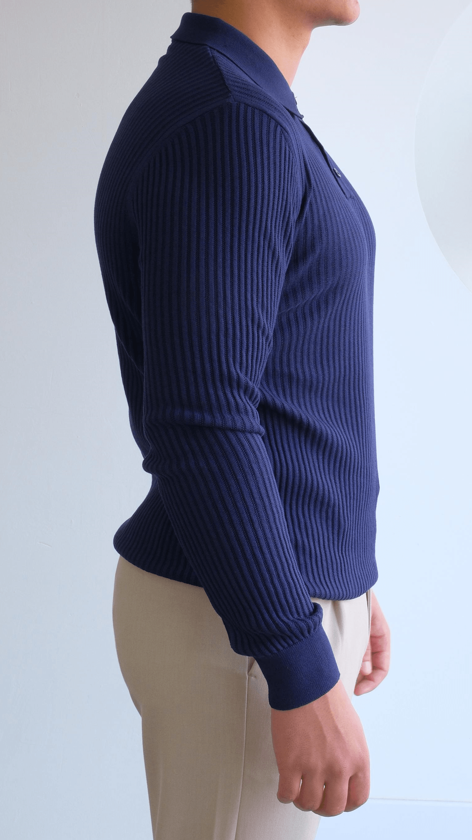 Lacivert Polo Yaka Triko