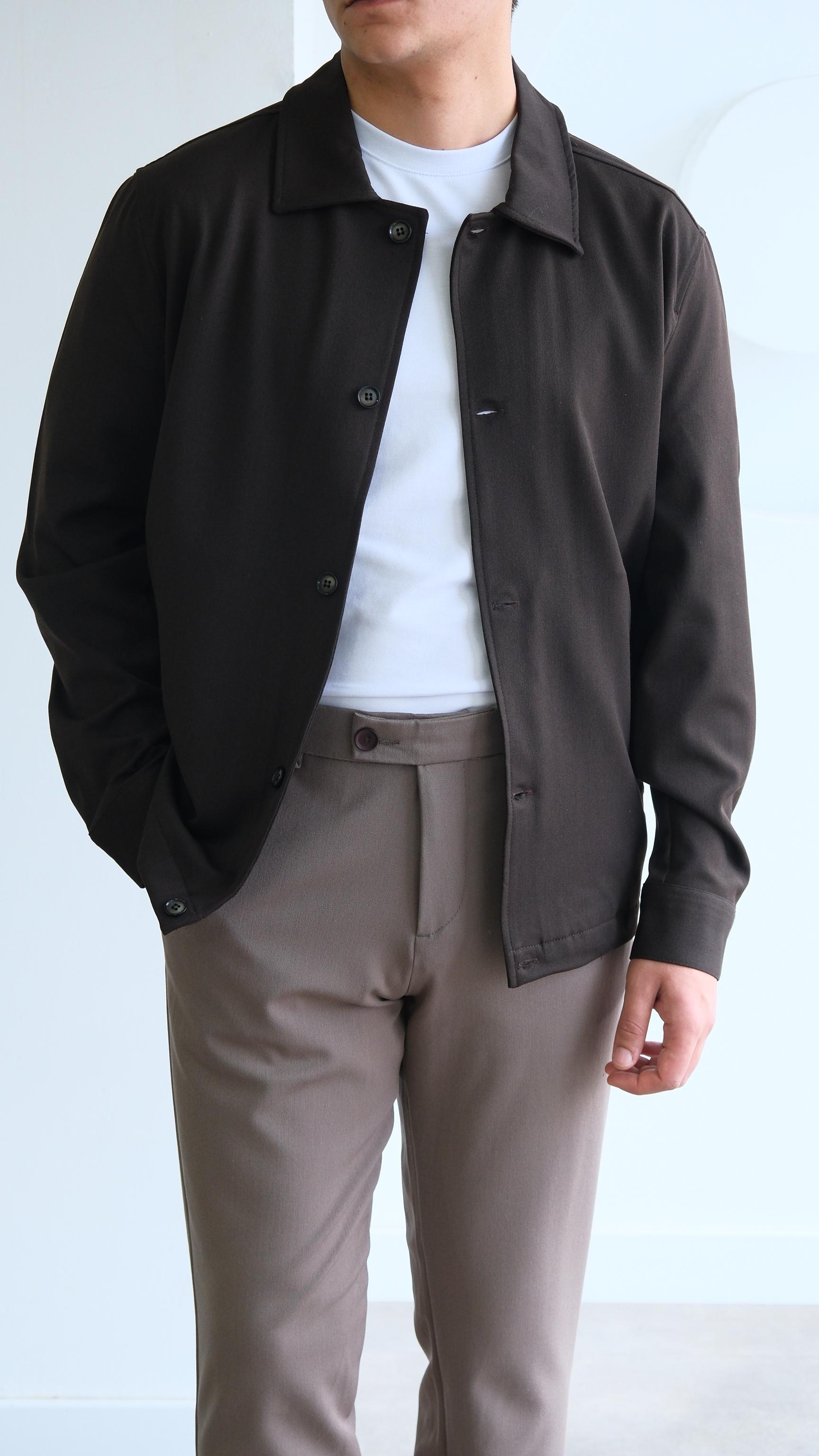 Acı Kahve Relaxed Fıt Ince Ceket