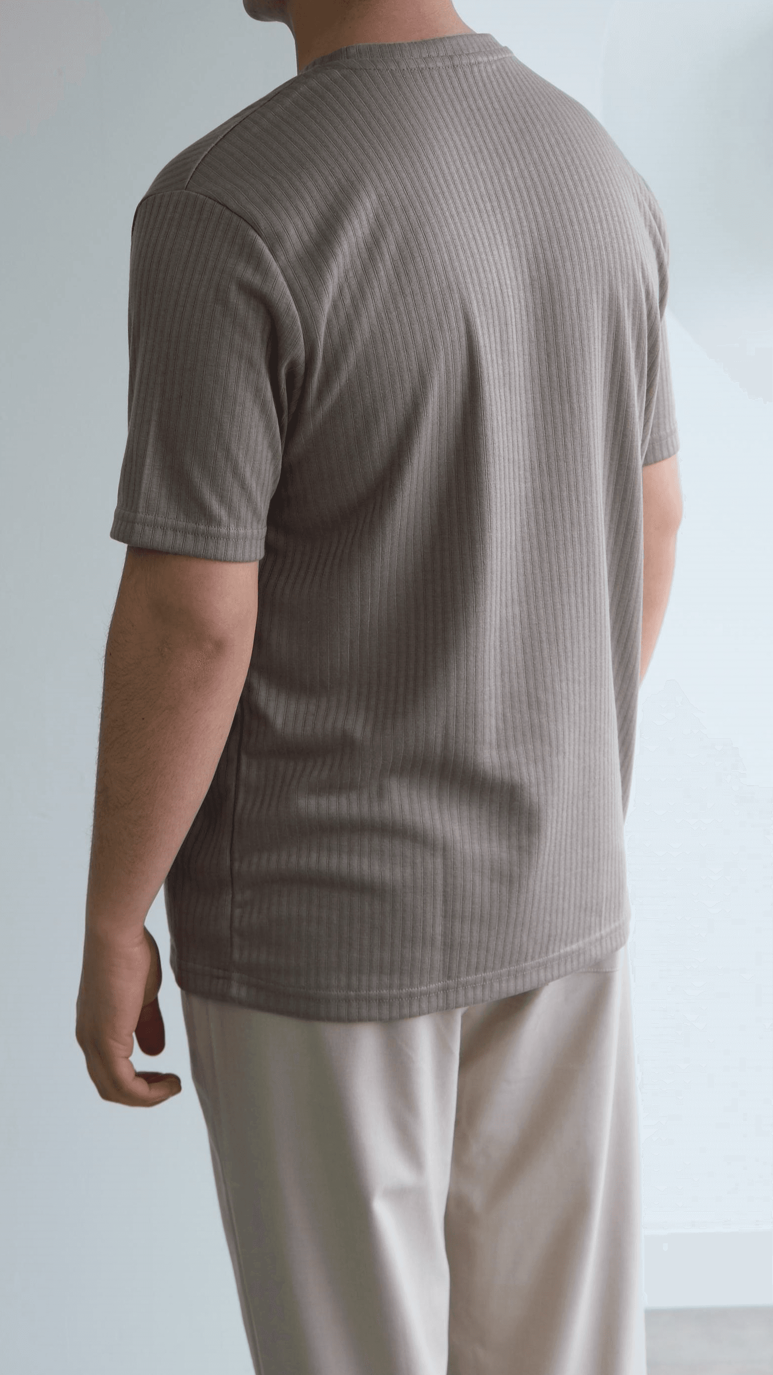 Bej Şeritli Tshirt
