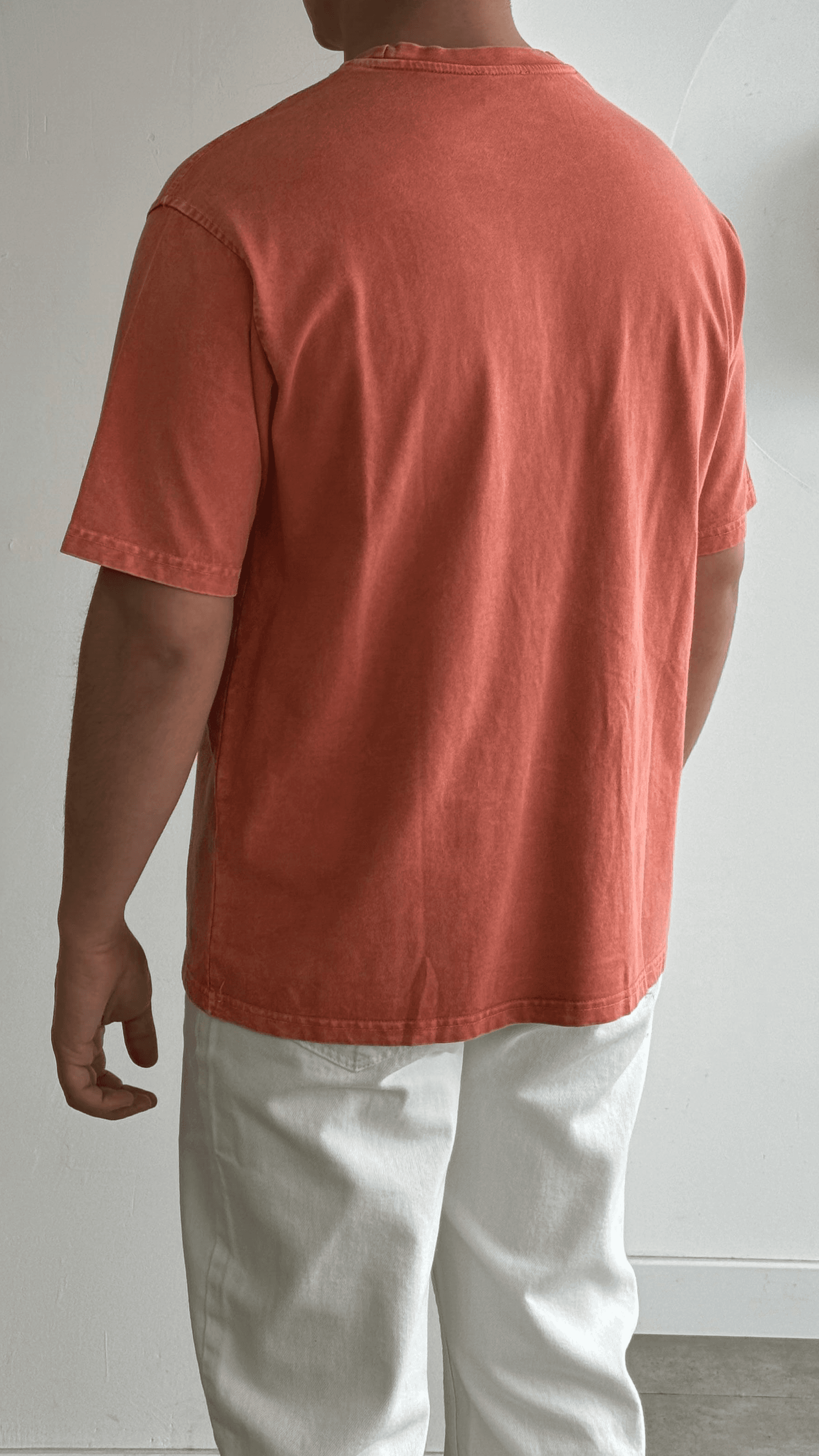 Yıkamaları Mercan Rengi  Tshirt