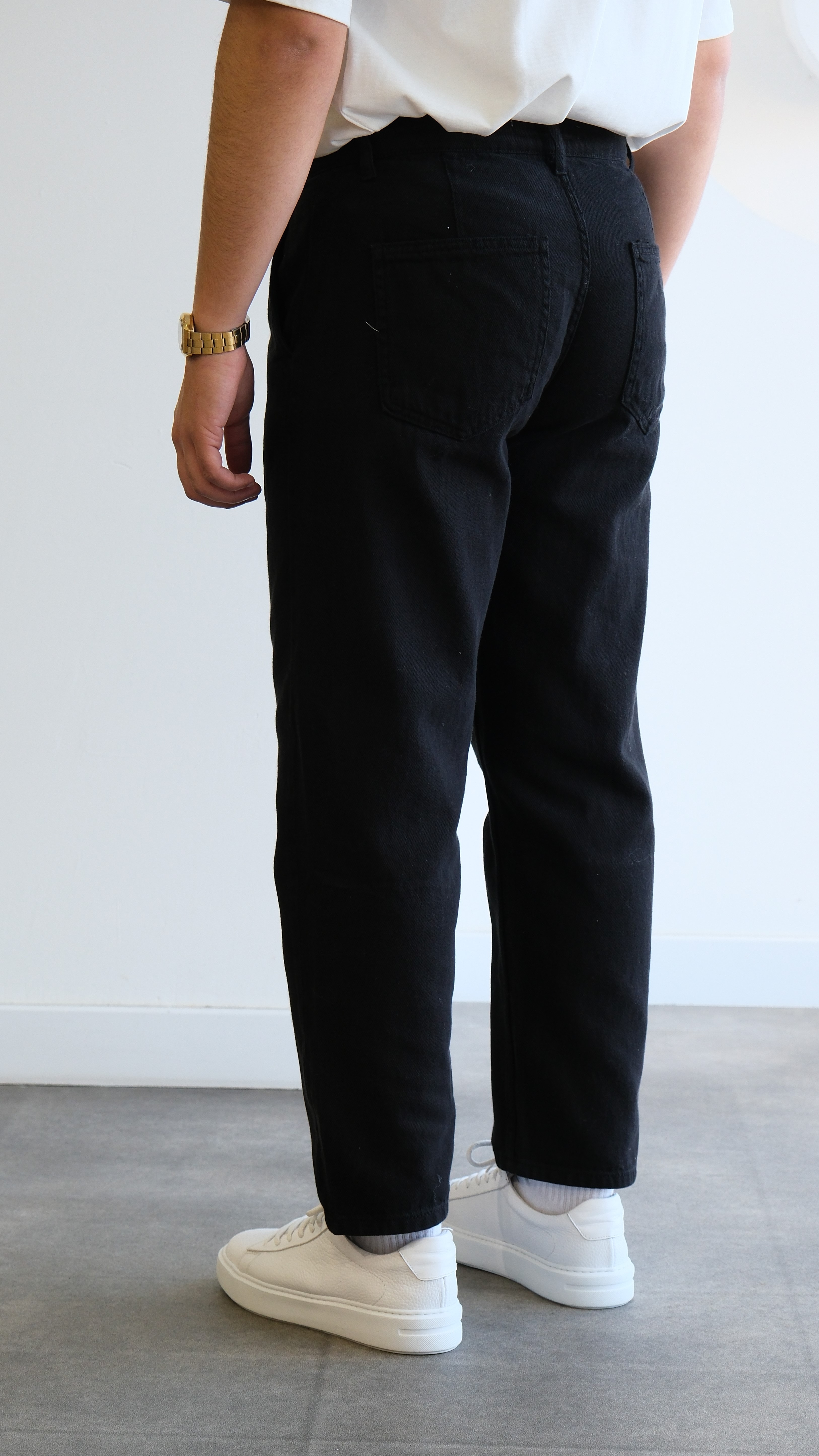 Siyah Boyfriend Gabardin Pantolon