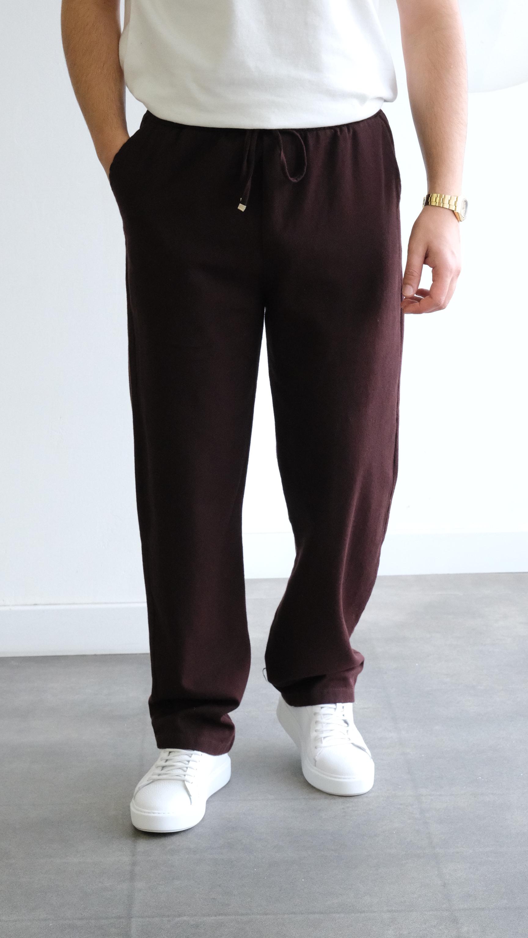 Acı Kahve Gabardin Baggy Pantolon