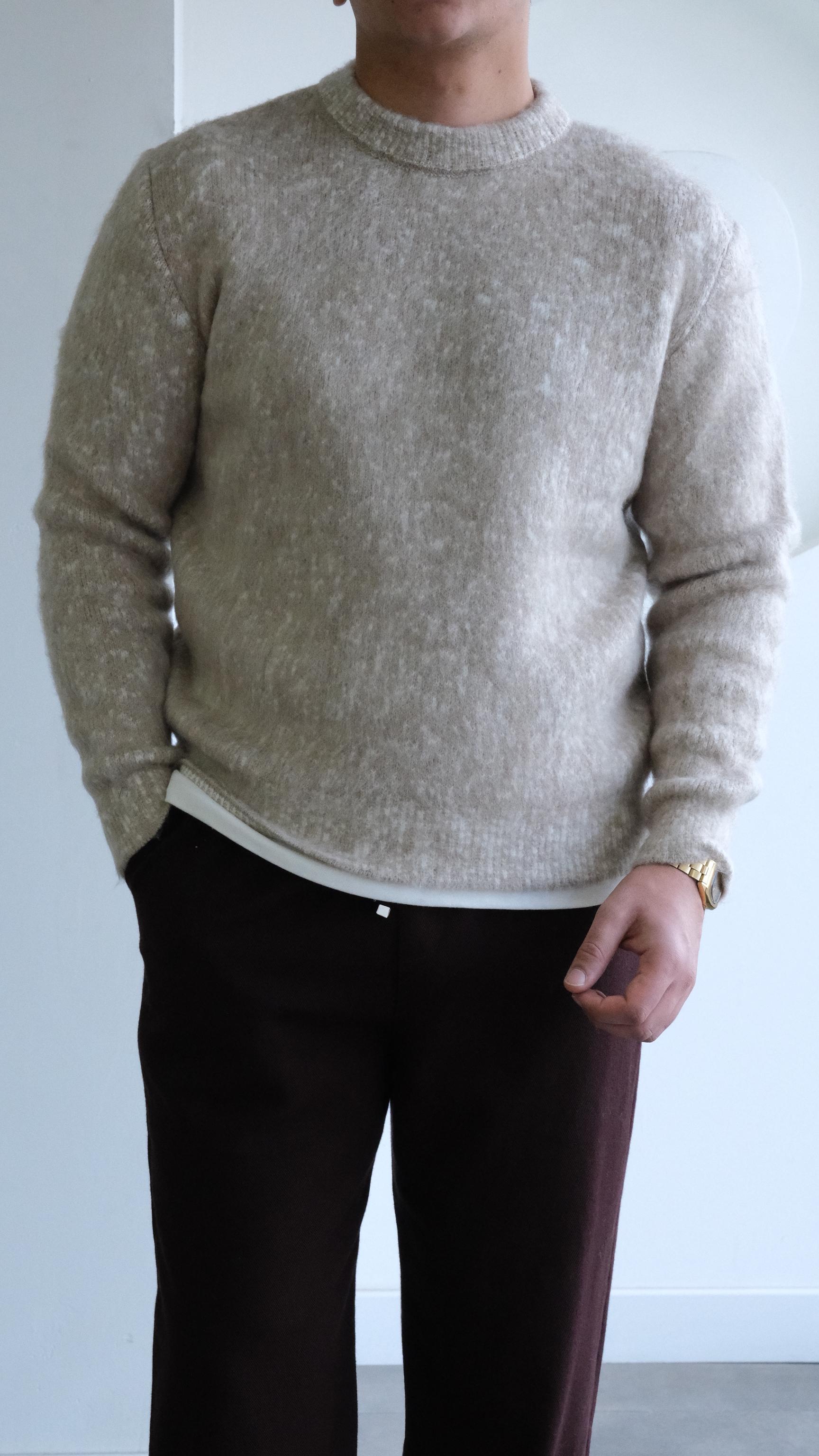 Bej Desenli Yün Kazak