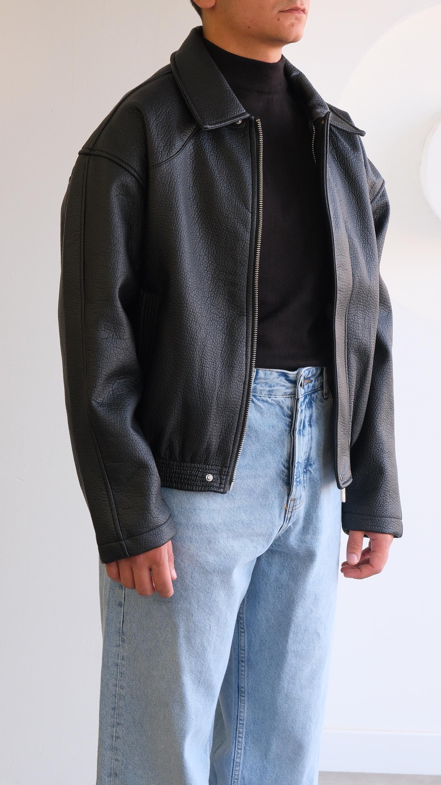 Siyah Bomber Deri Ceket