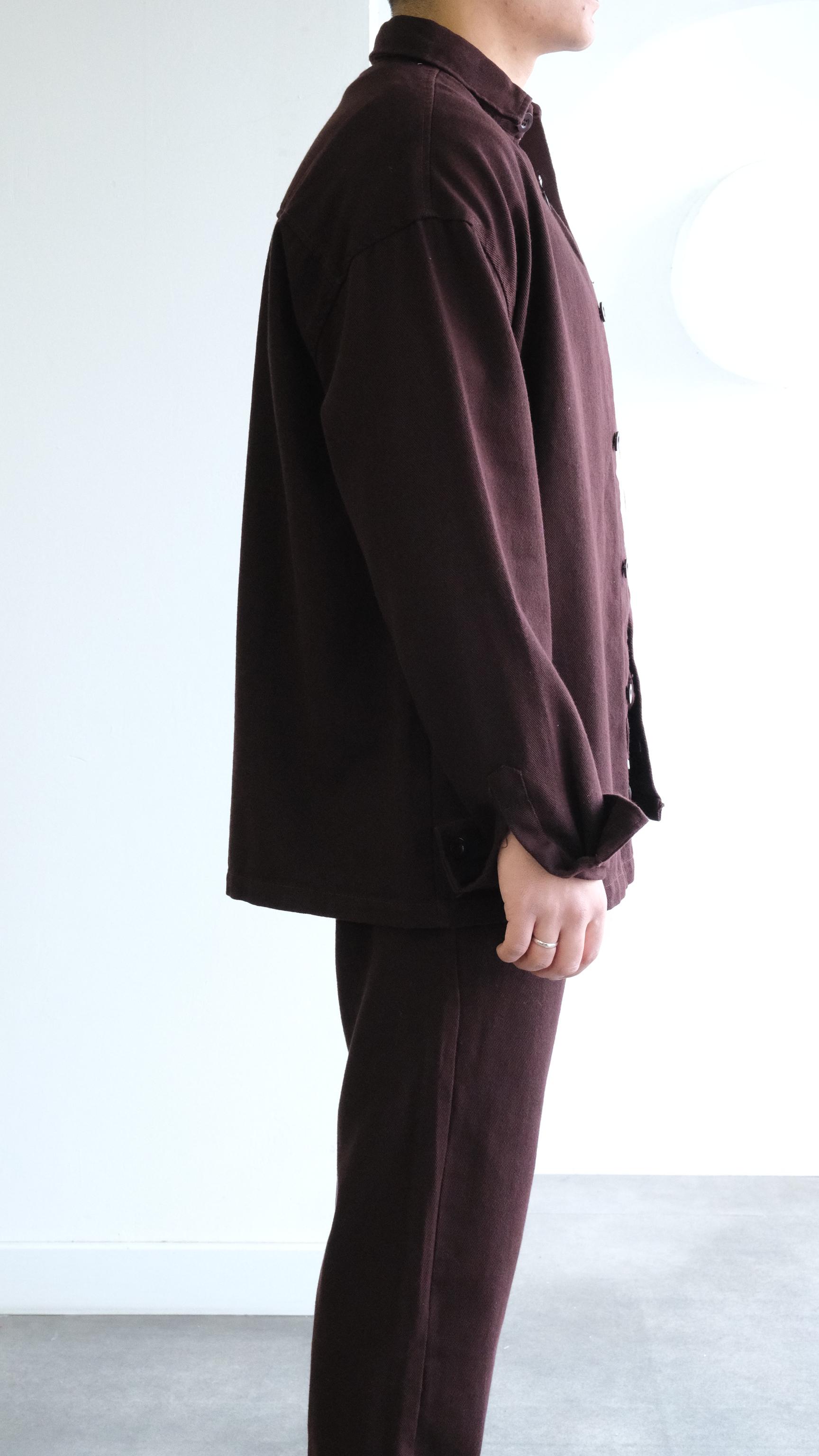 Acı Kahve Gabardin Oversize Gömlek