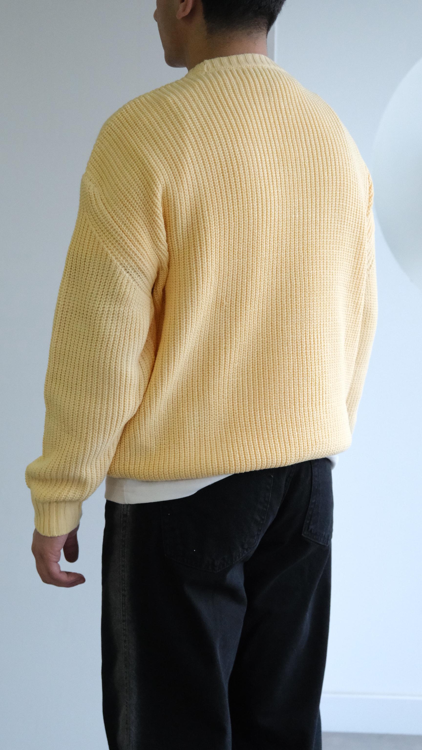 Sarı Örme Oversize Kazak