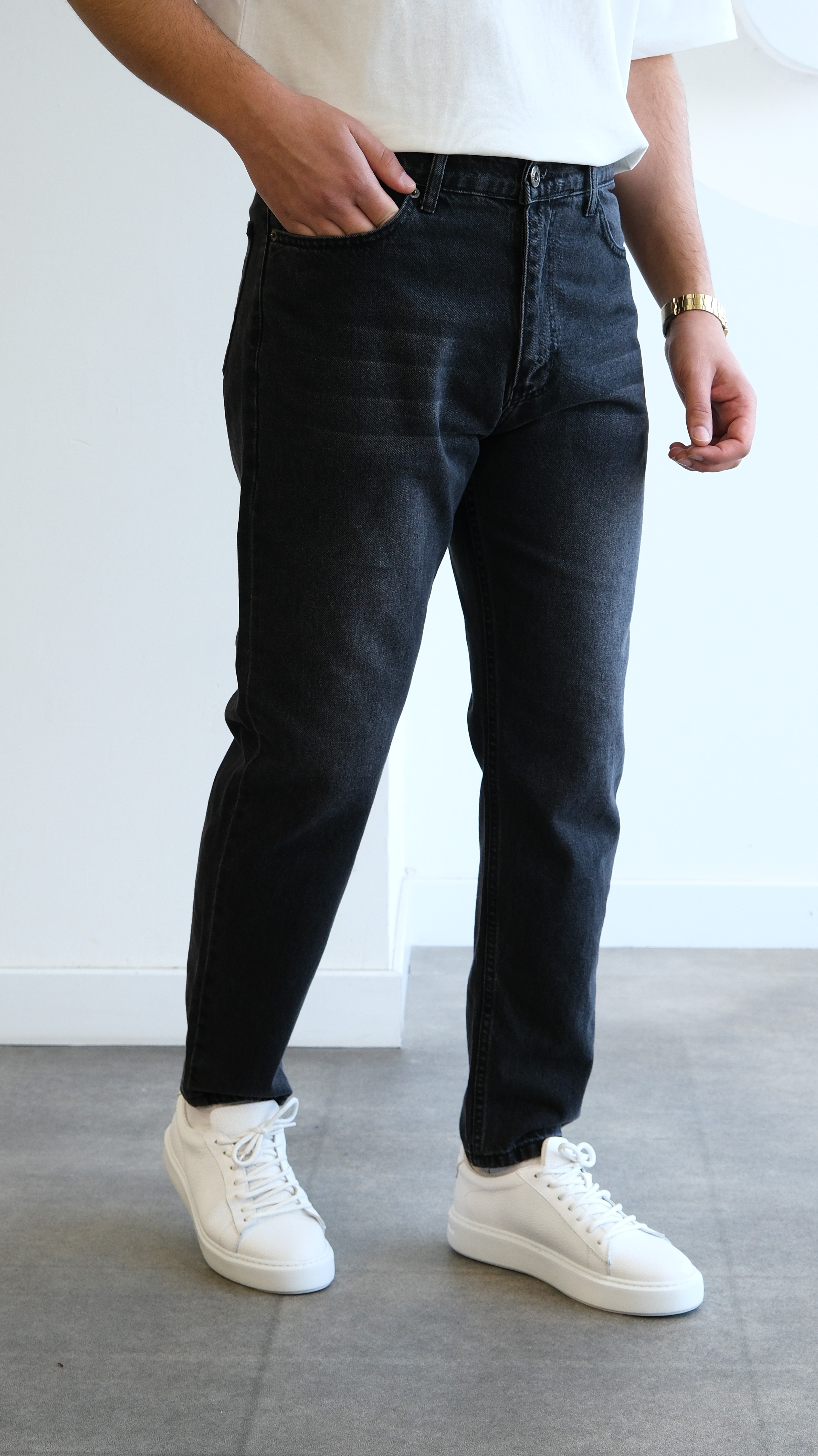 Boyfriend Gri Jean Pantolon