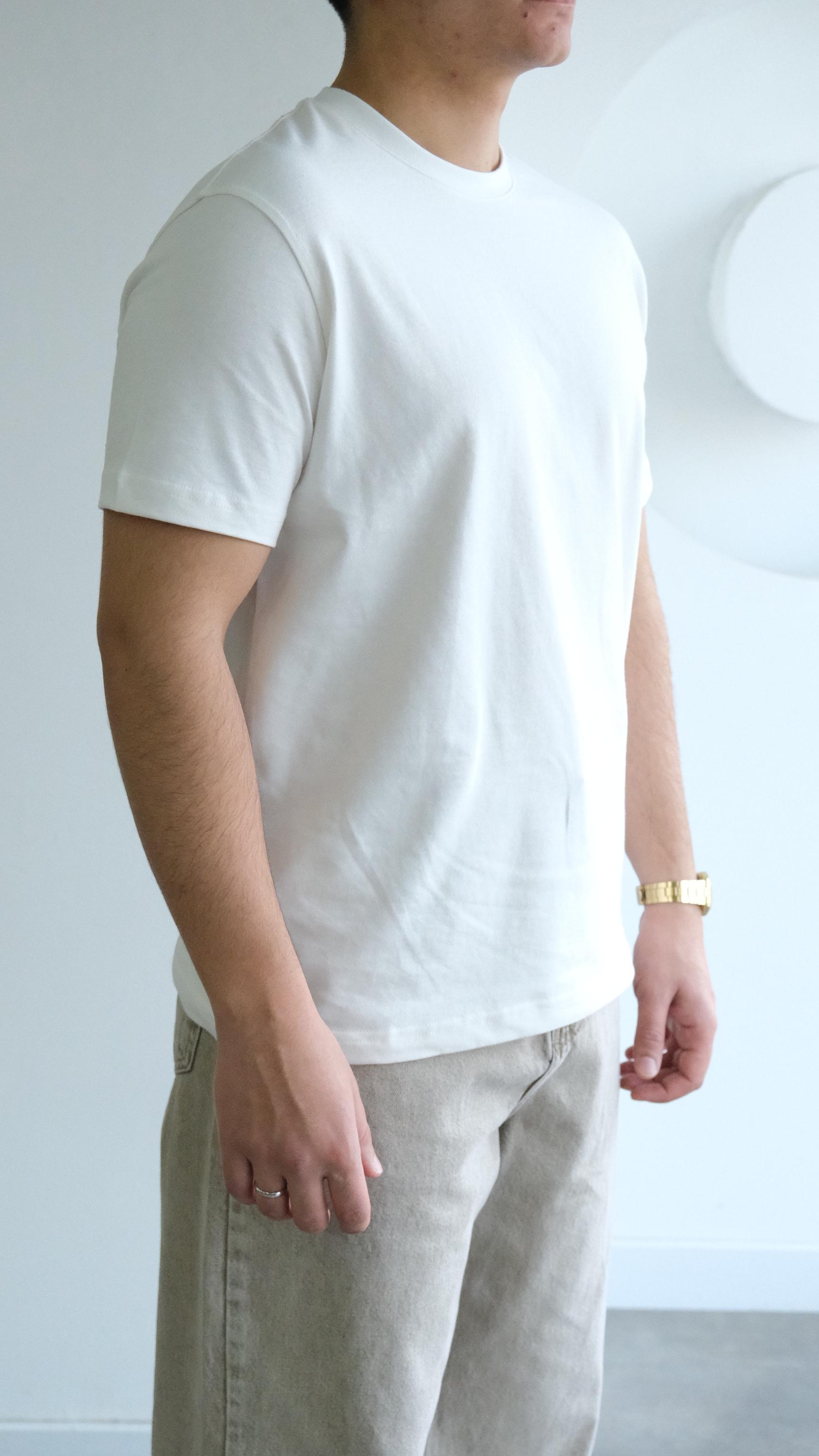 Beyaz Regular Basıc Tshirt