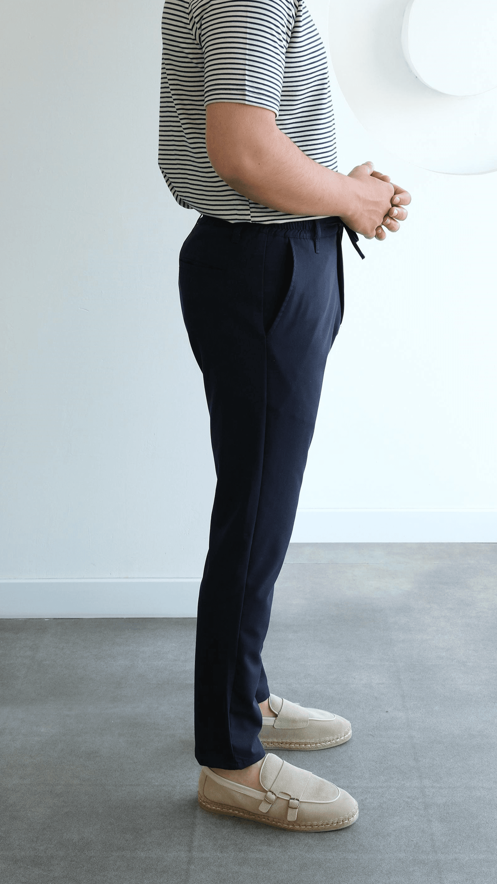 Lacivert Jogger Teknik Kumaş Pantolon