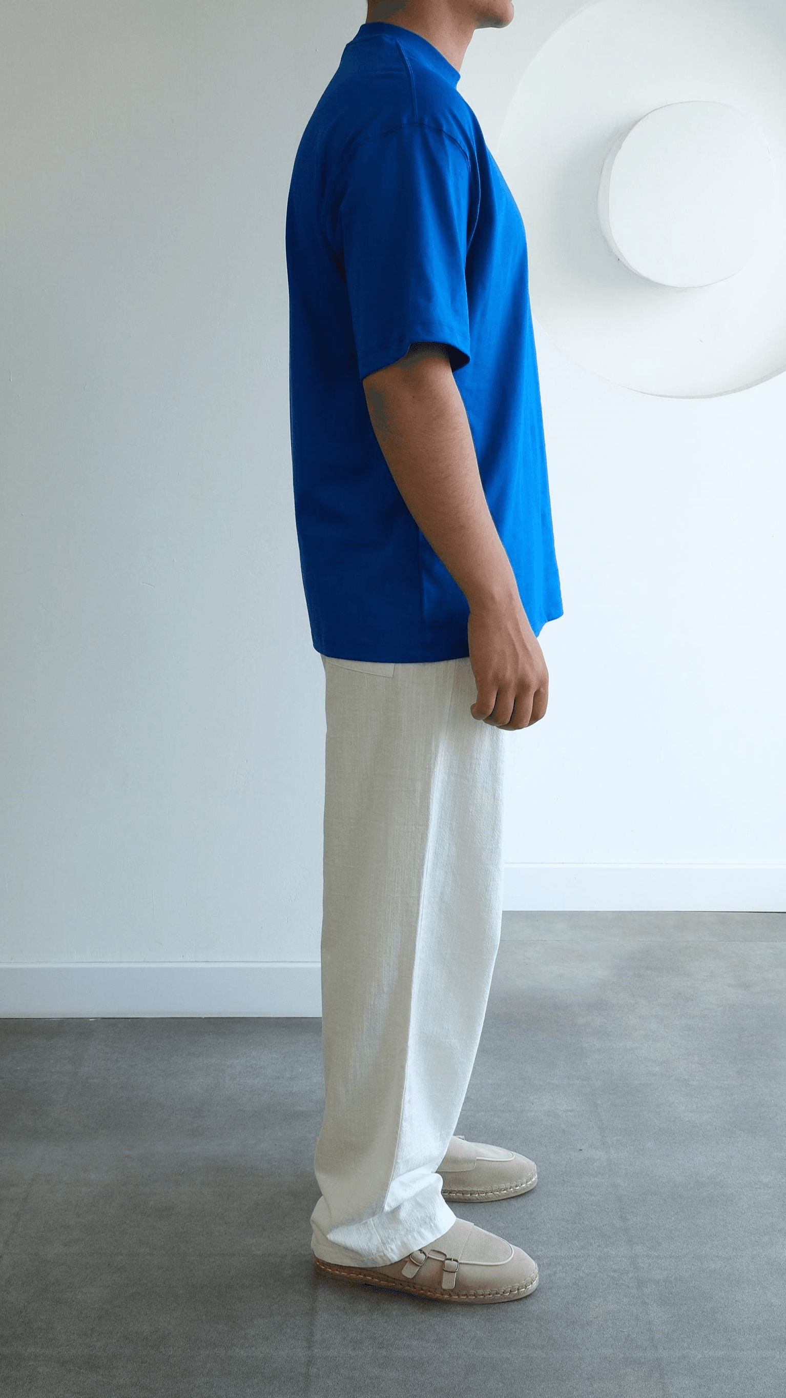 Saks Mavisi Basıc Oversize Tshirt