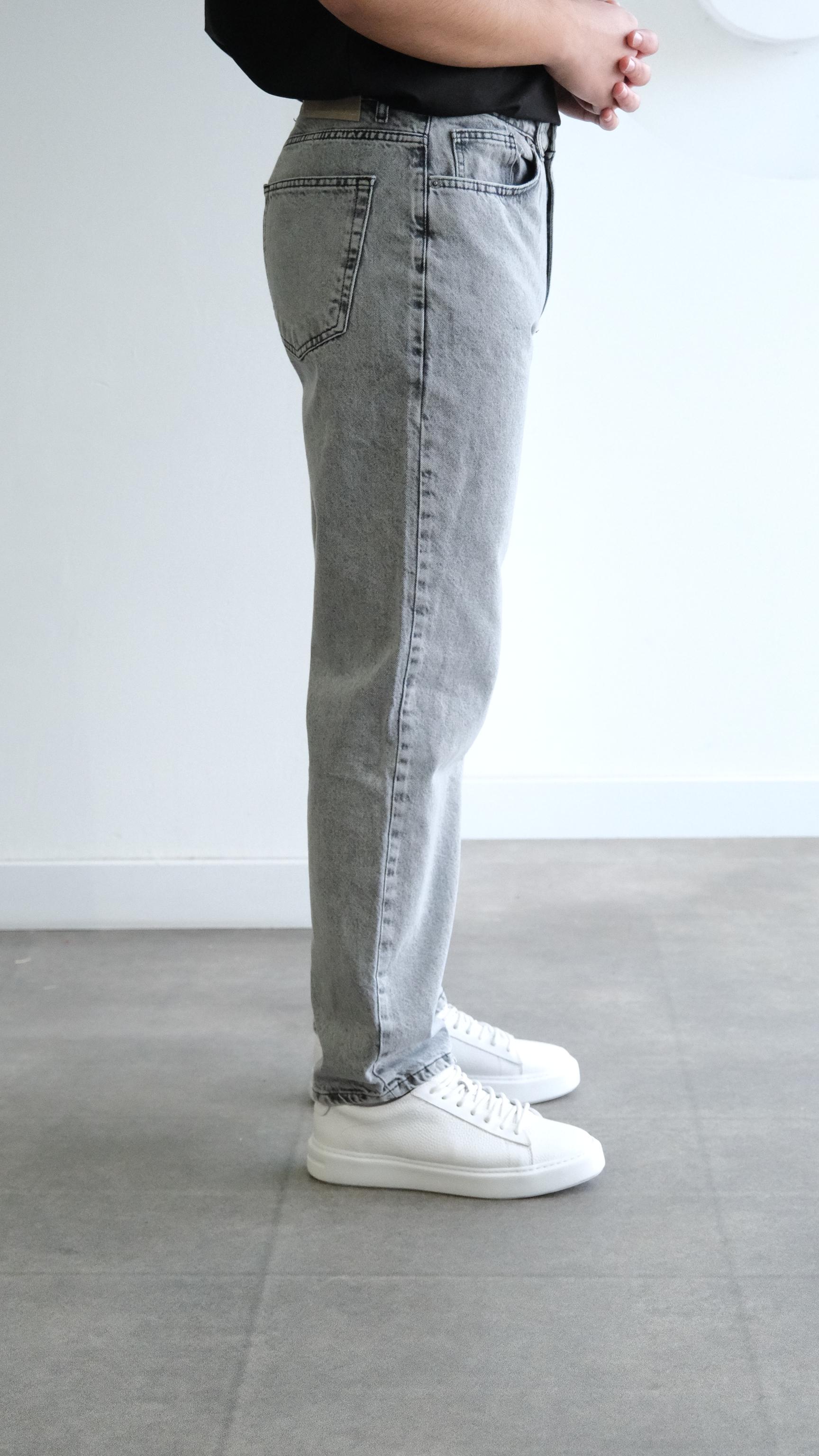 Gri Regular Jean Pantolon