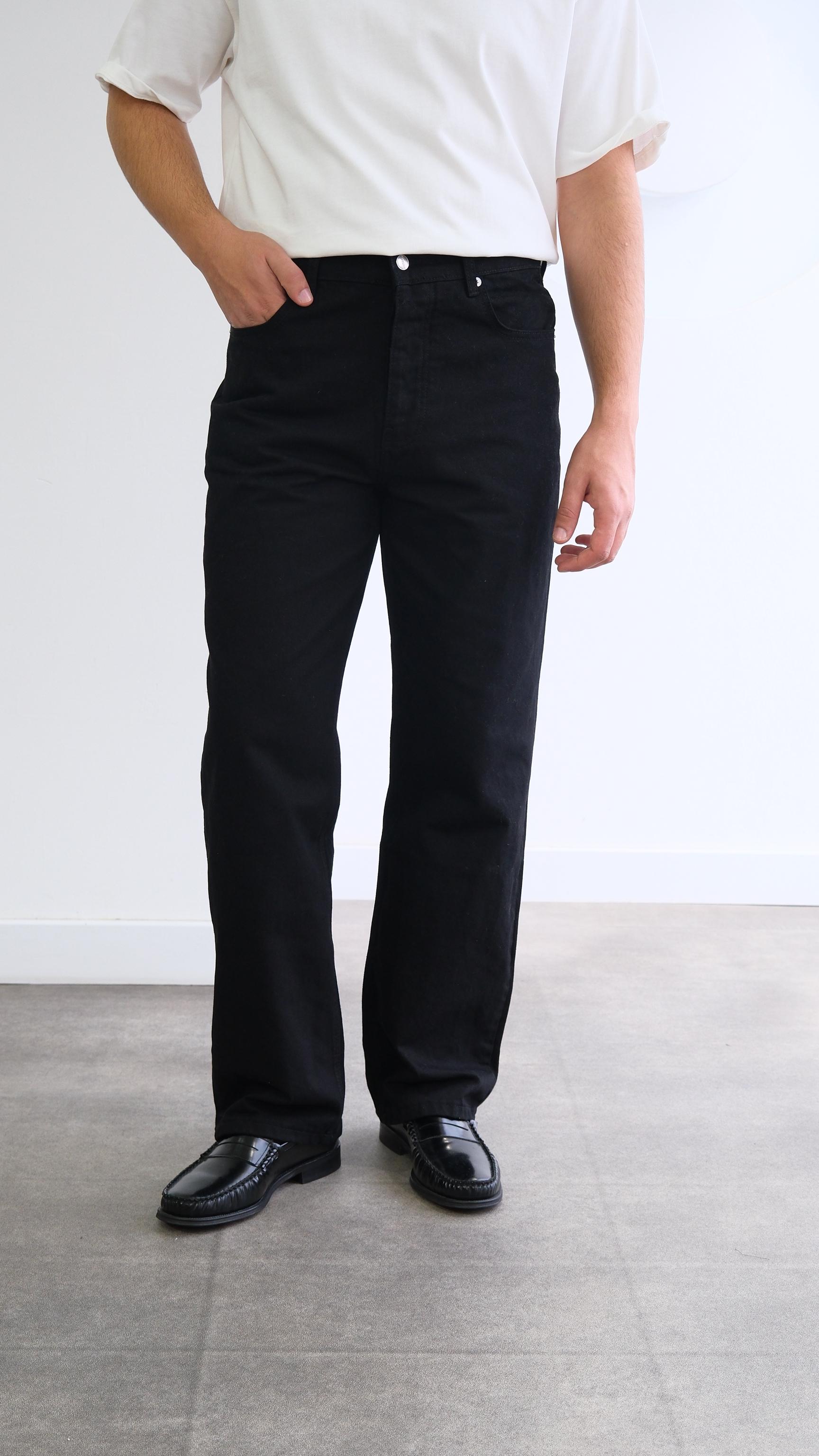 Siyah Regular Jean Pantolon