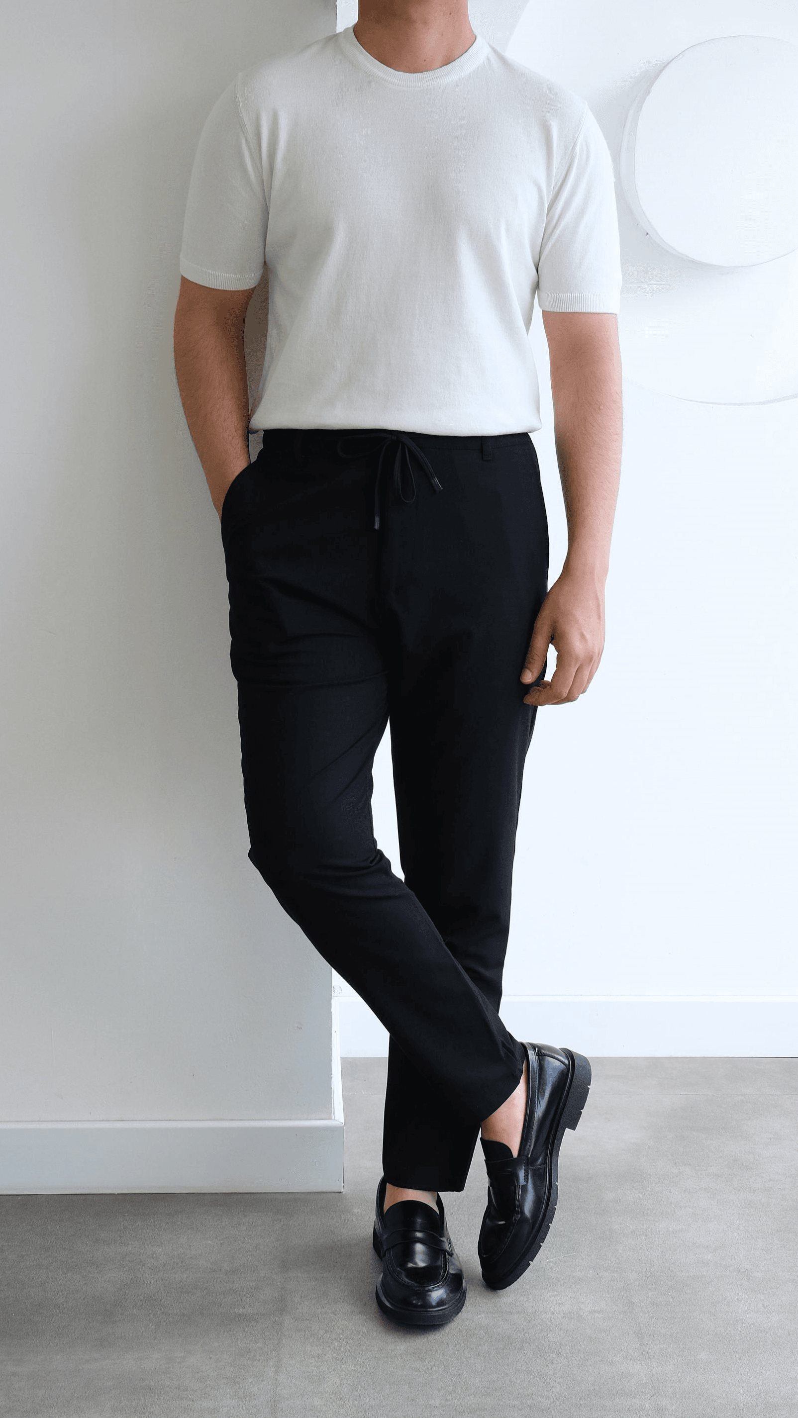 Siyah Jogger Teknik Kumaş Pantolon