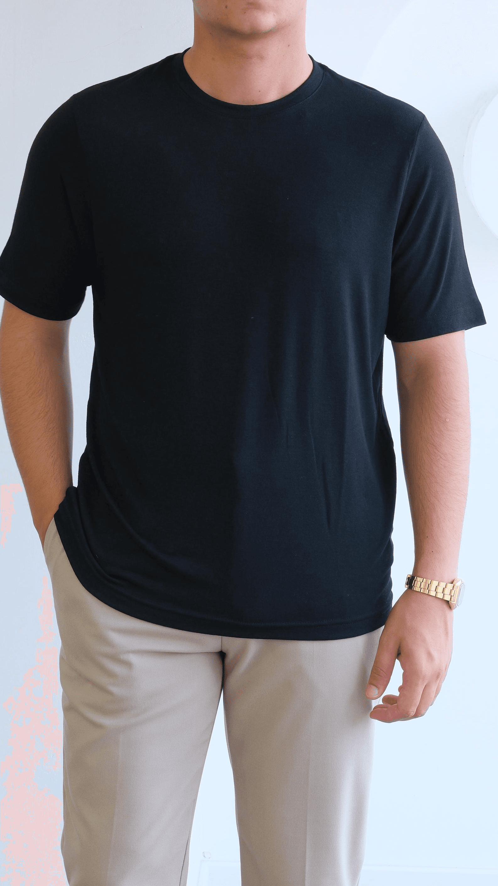 Siyah Regular Penye Tshirt