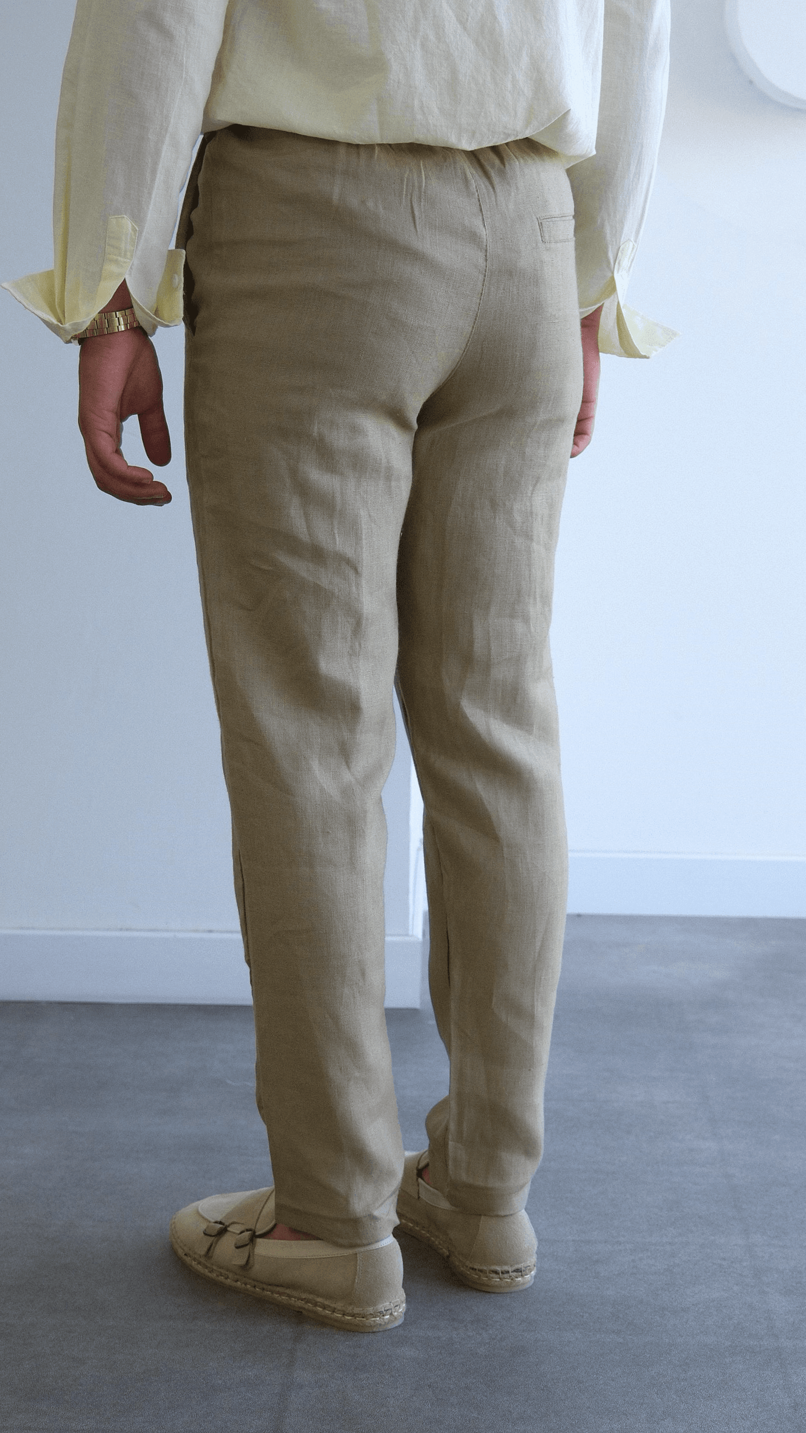 Regular Fit Haki Keten Pantolon