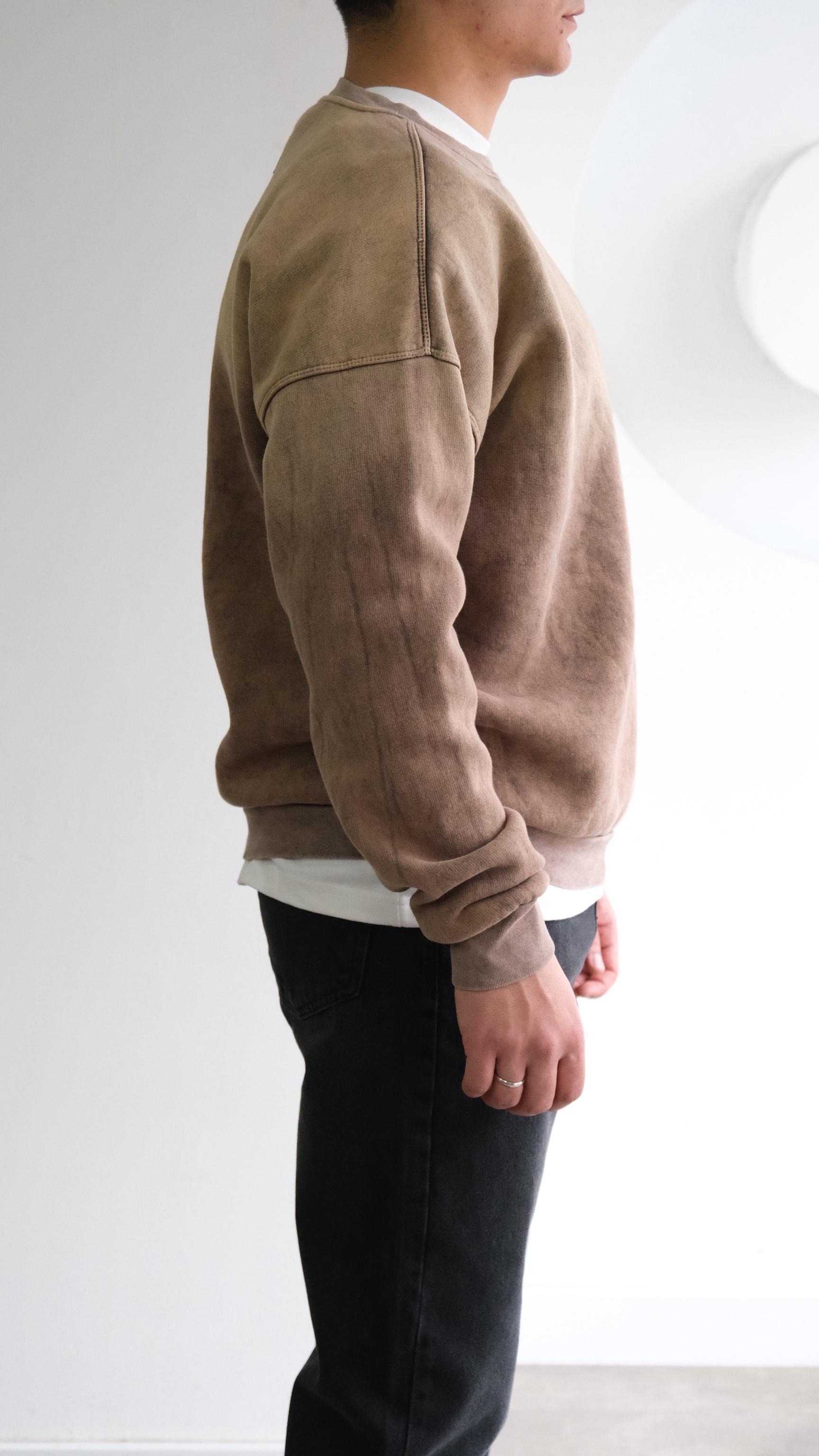 Kahve Yıkamalı Sweatshirt