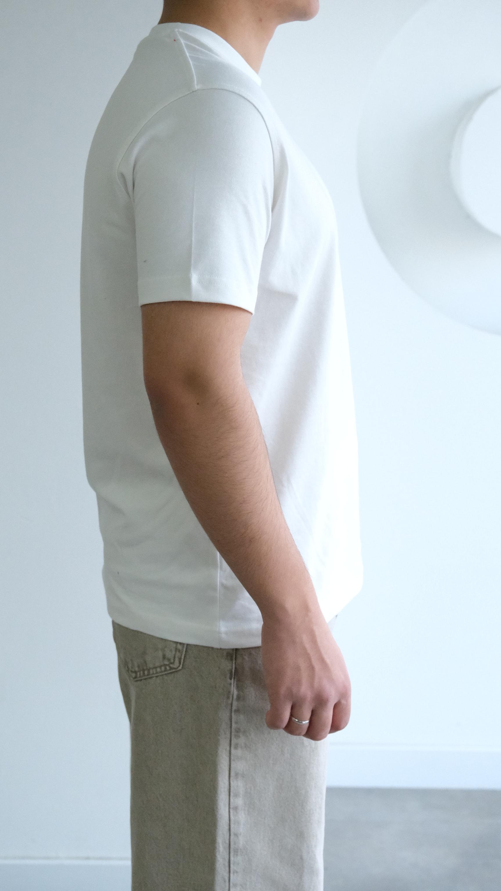 Beyaz Regular Basıc Tshirt