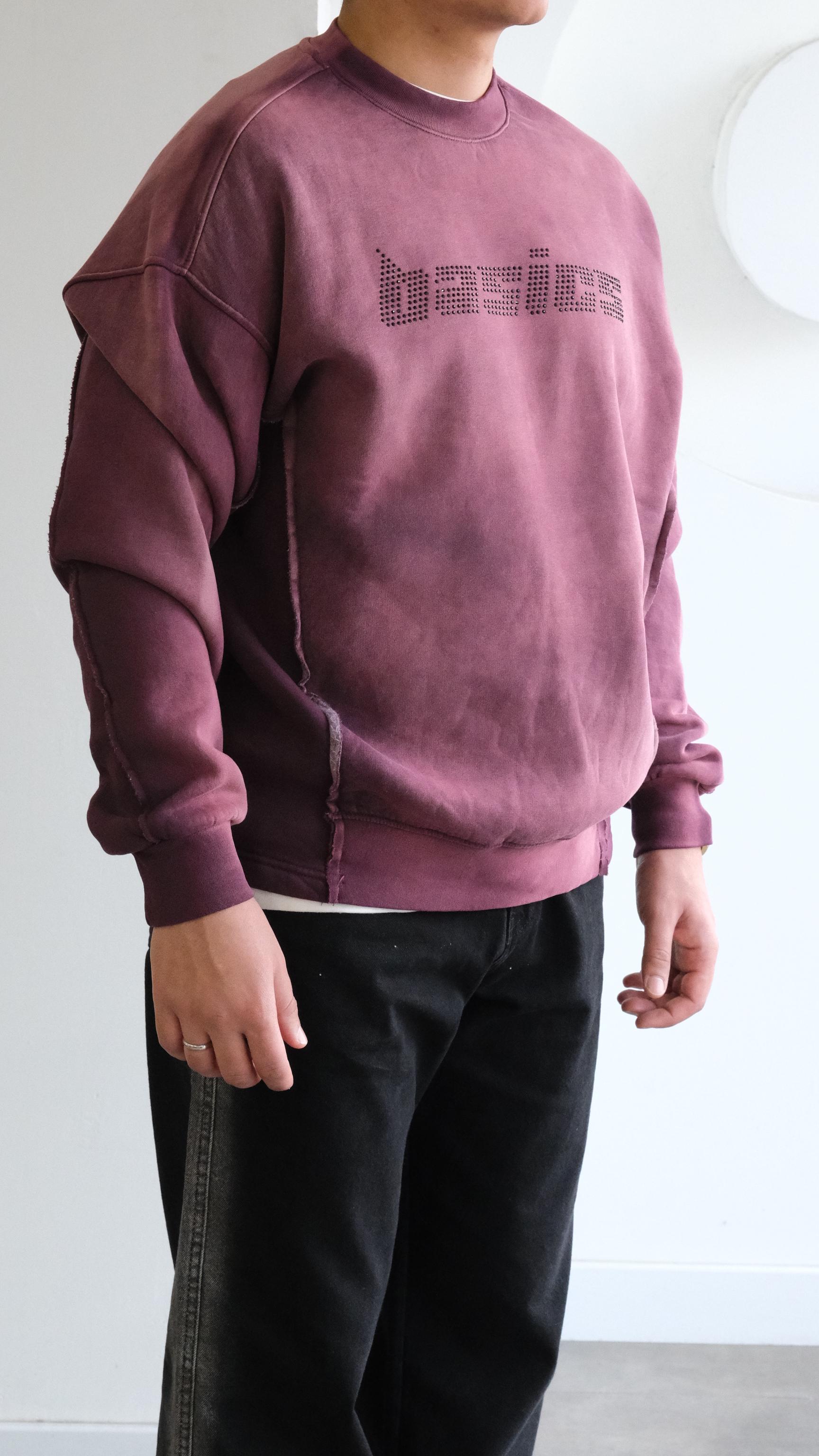 Yıkamalı Mürdüm Oversize Sweatshirt