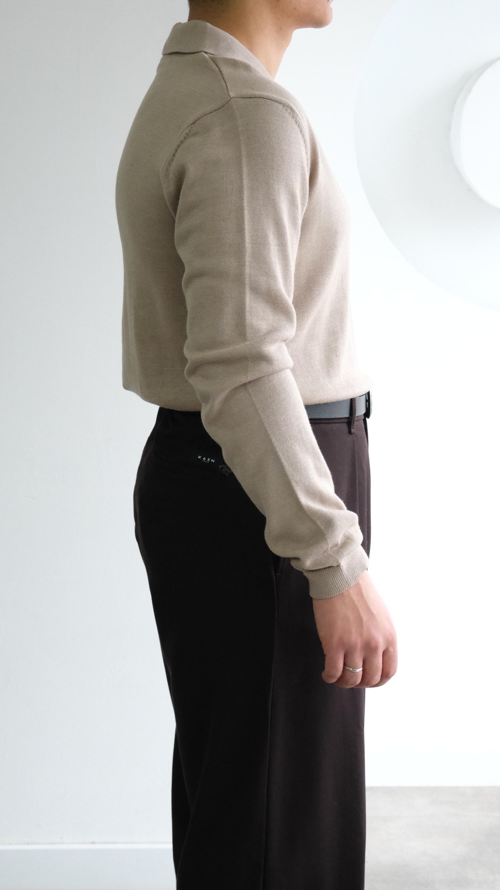 Bej Apaş Yaka Triko