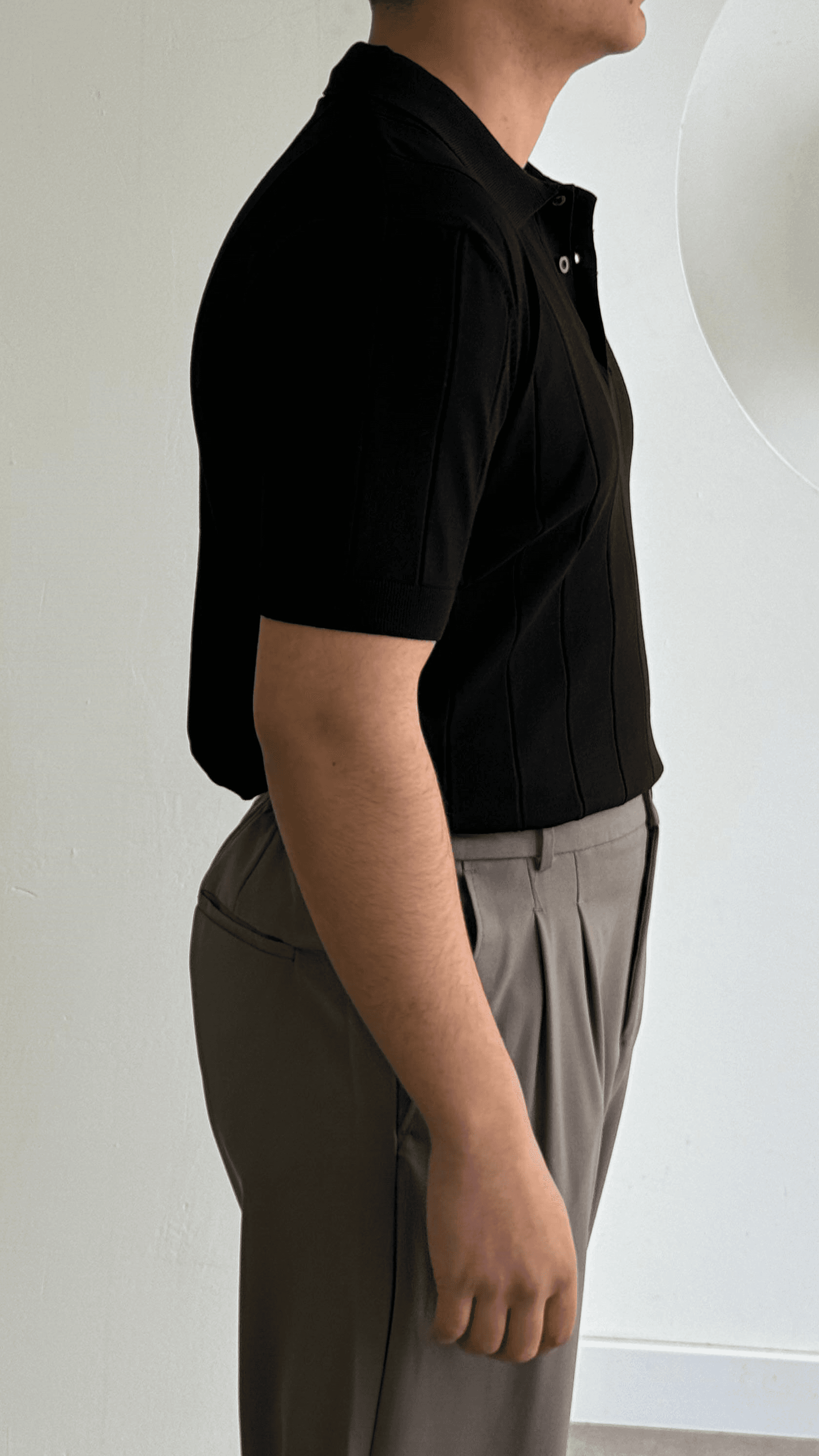 Siyah Şeritli Premıum Polo Yaka Triko