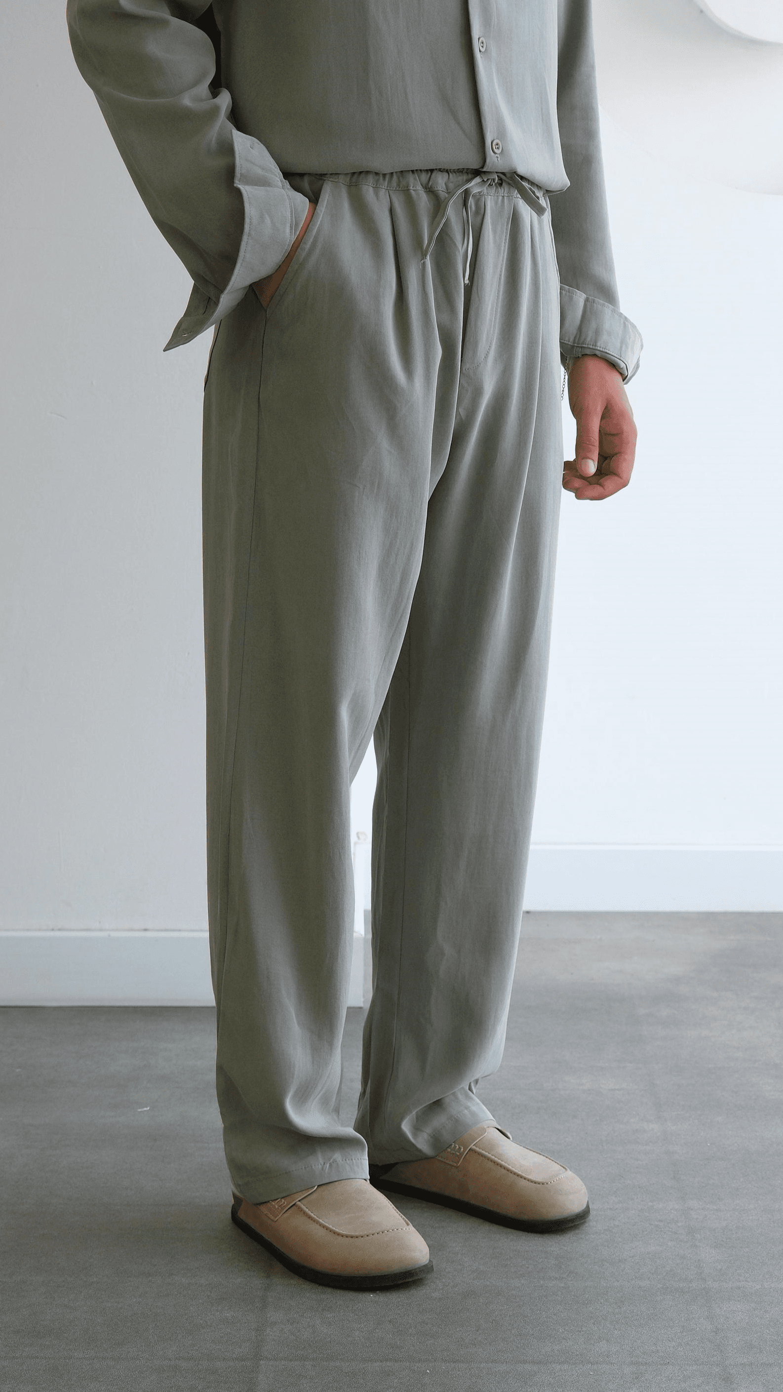 Haki Baggy Modal Pantolon 
