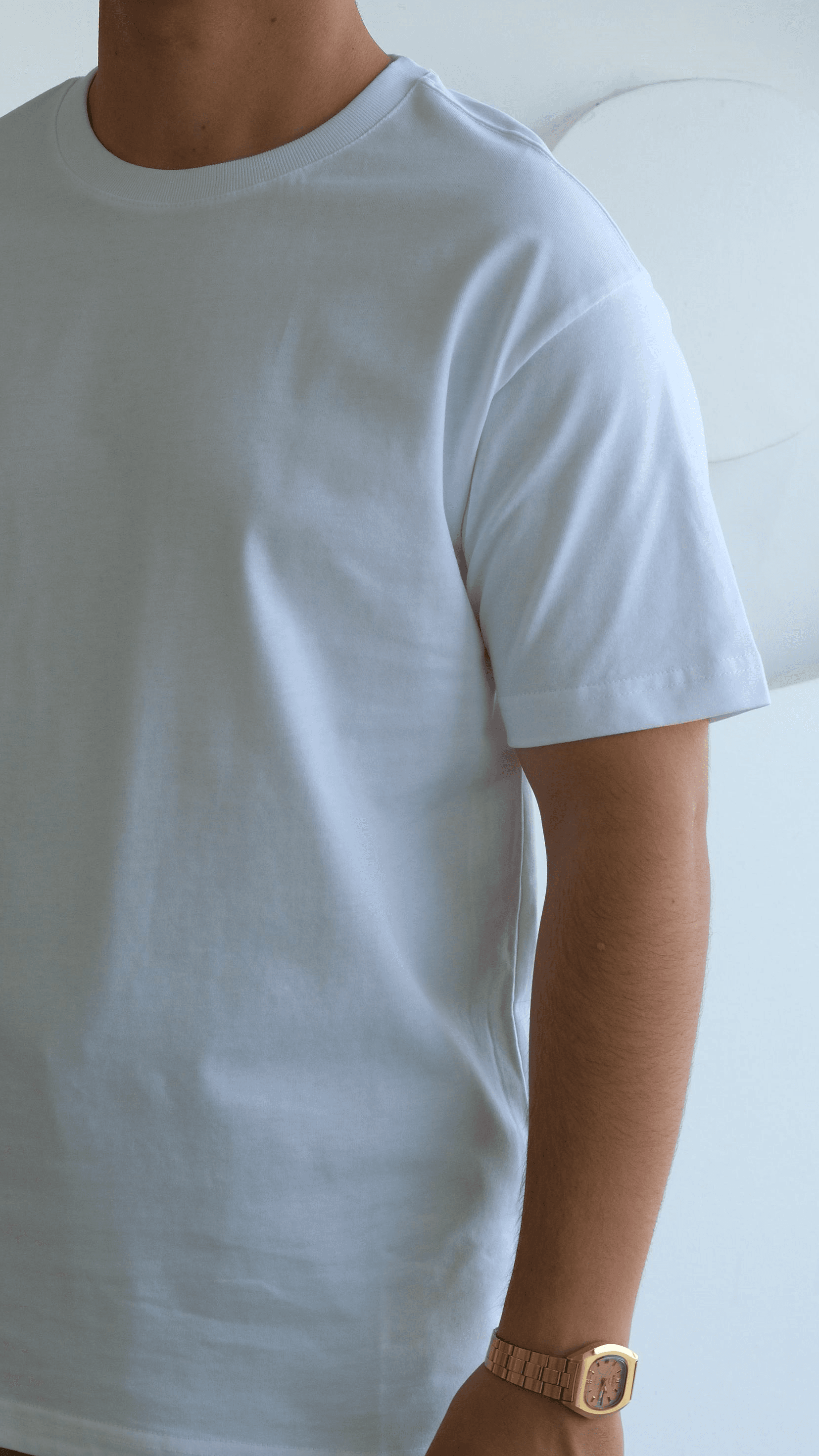 Beyaz Pamuk Regular Tshirt