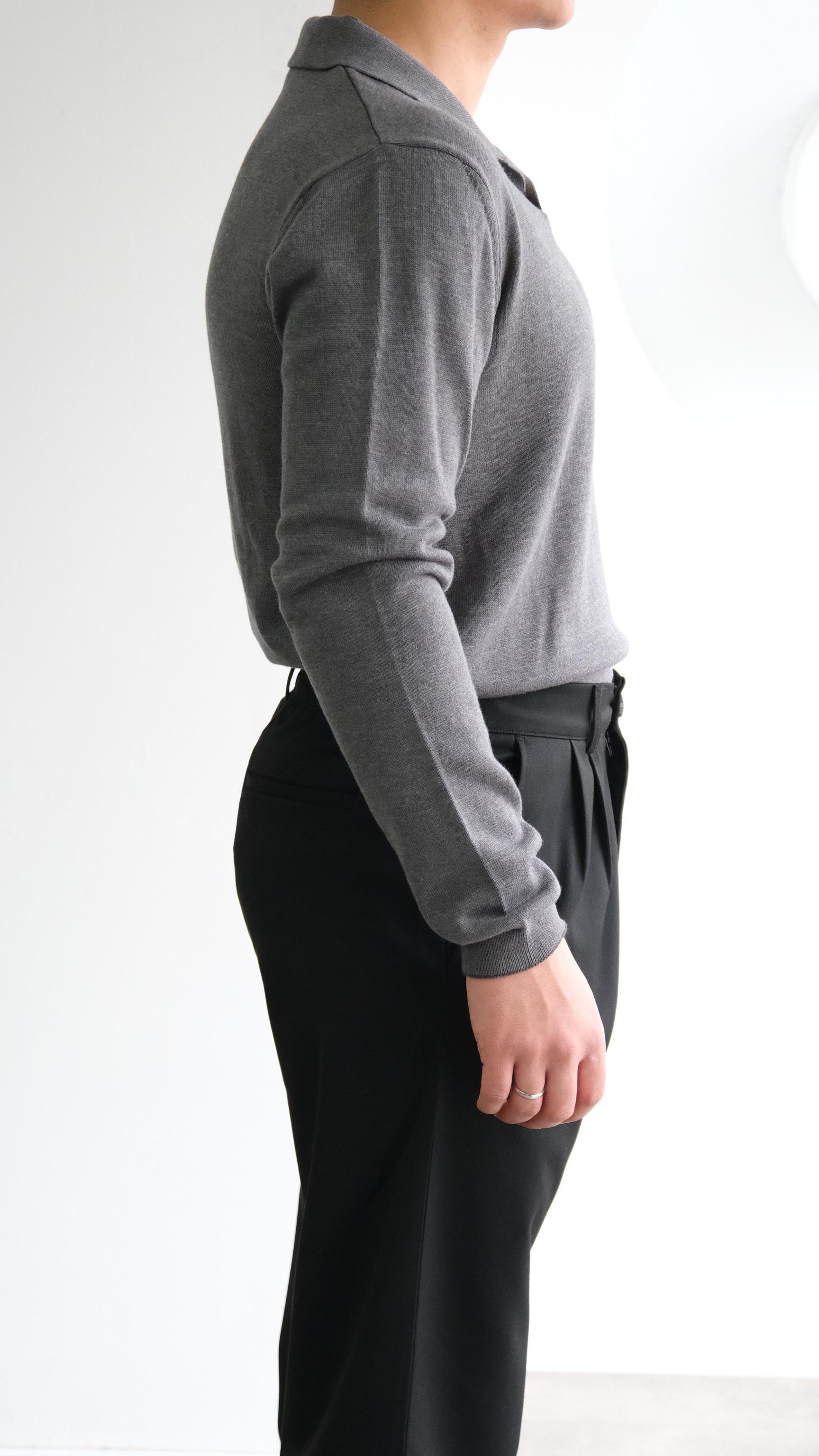 Antrasit Apaş Yaka Triko