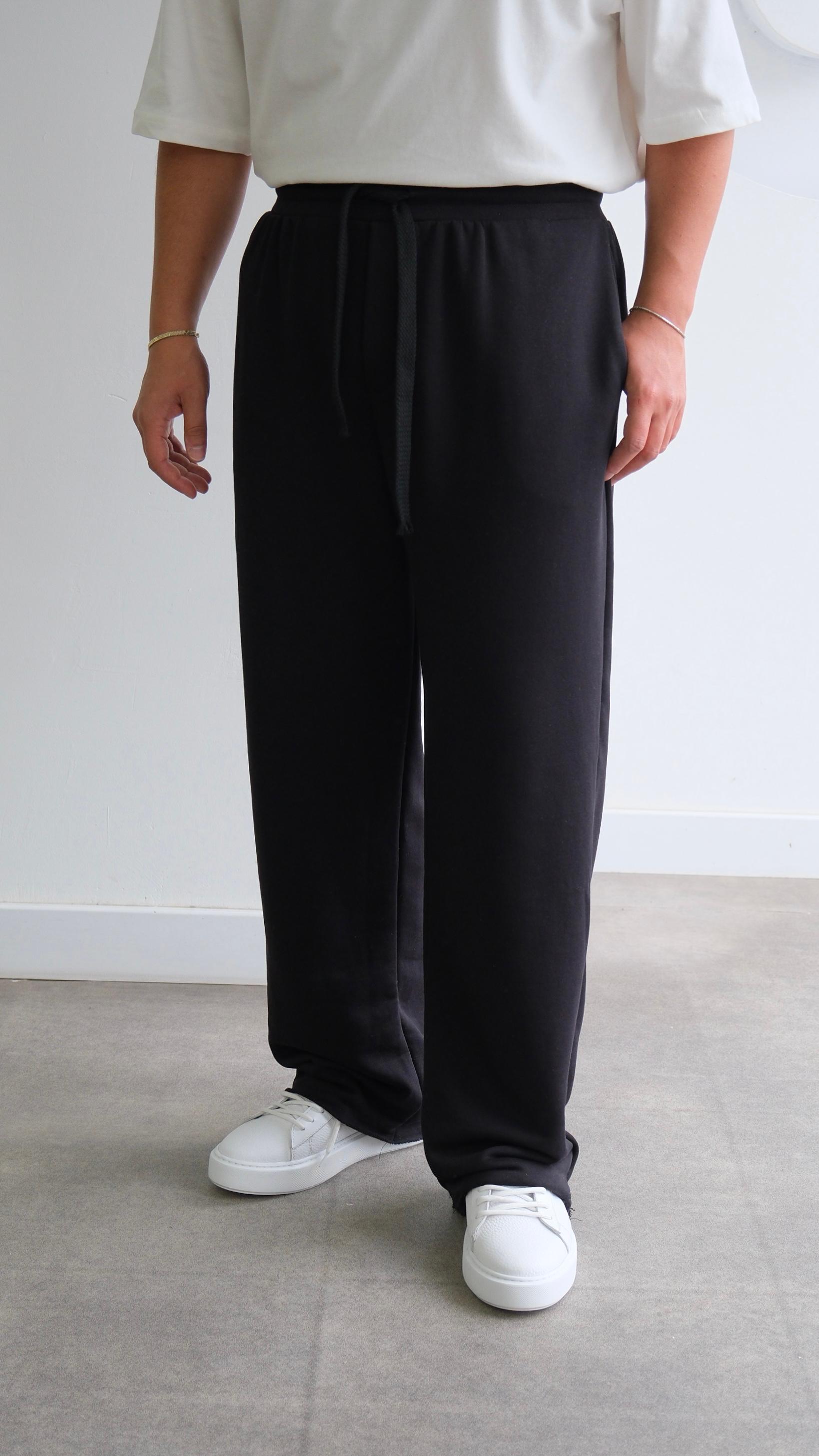 Siyah Baggy Eşofman Altı