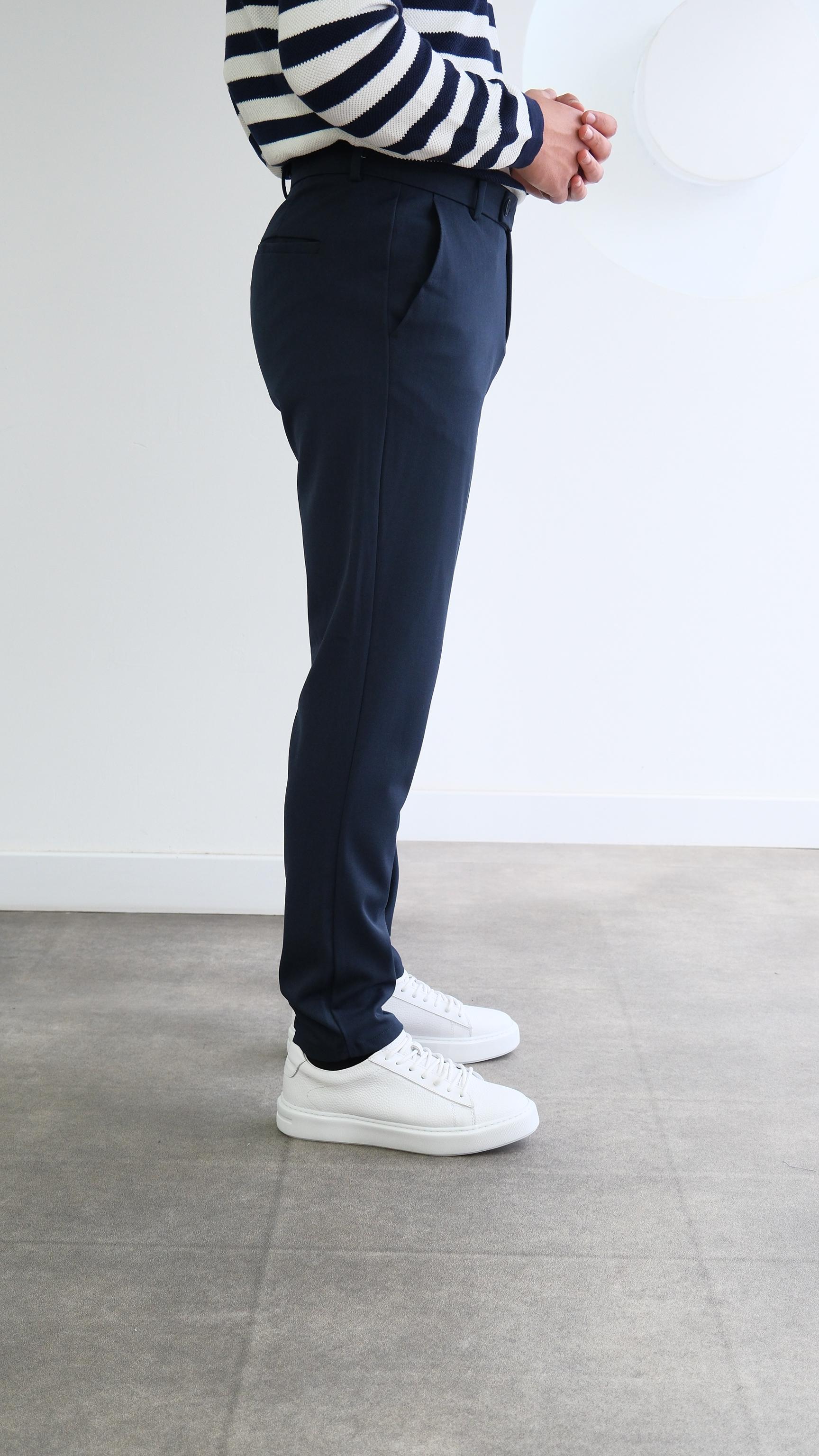 Lacivert Klasik Kesim Kumaş Pantolon