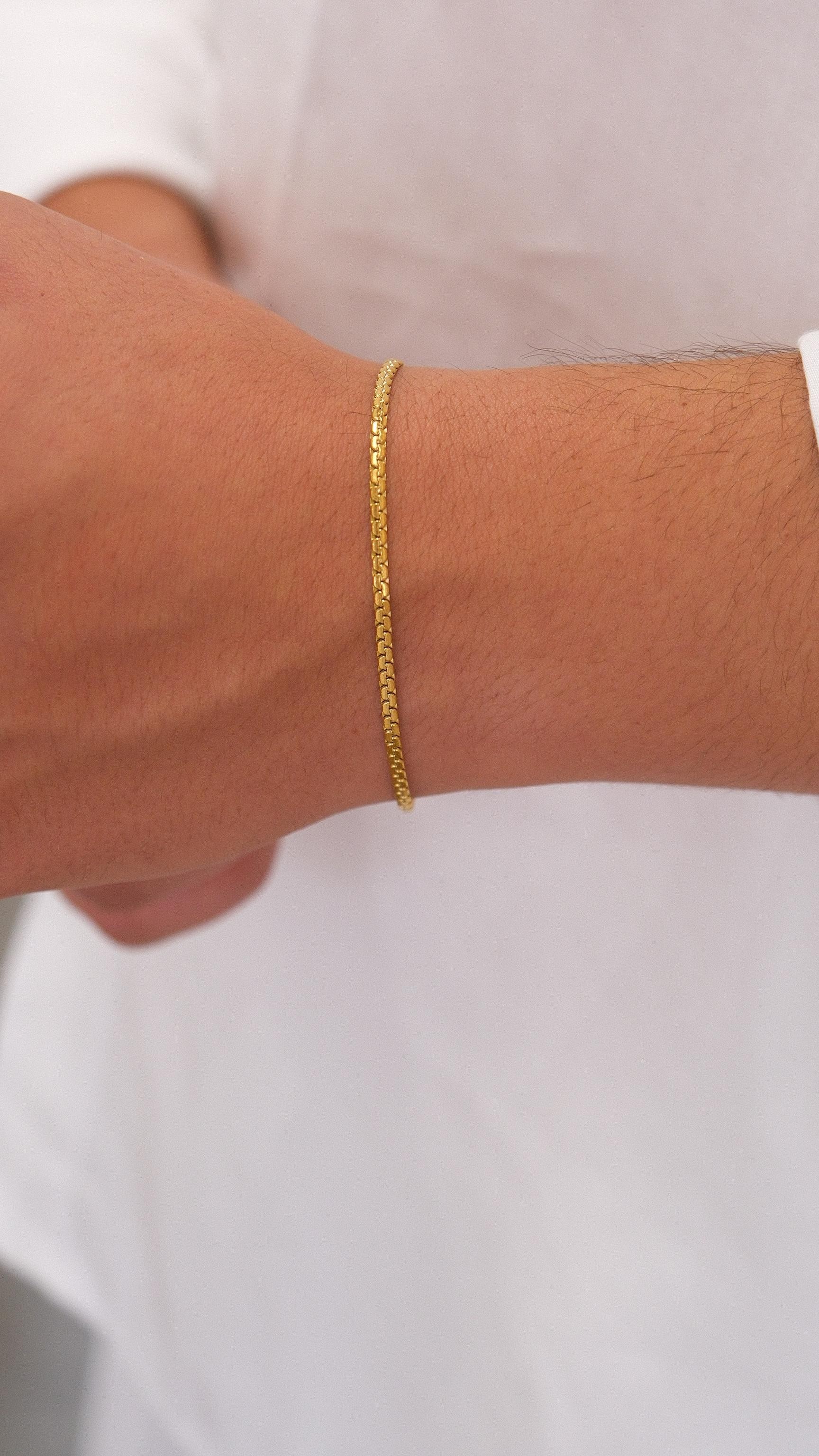 İnce İtalyan Gold Zincir Bileklik