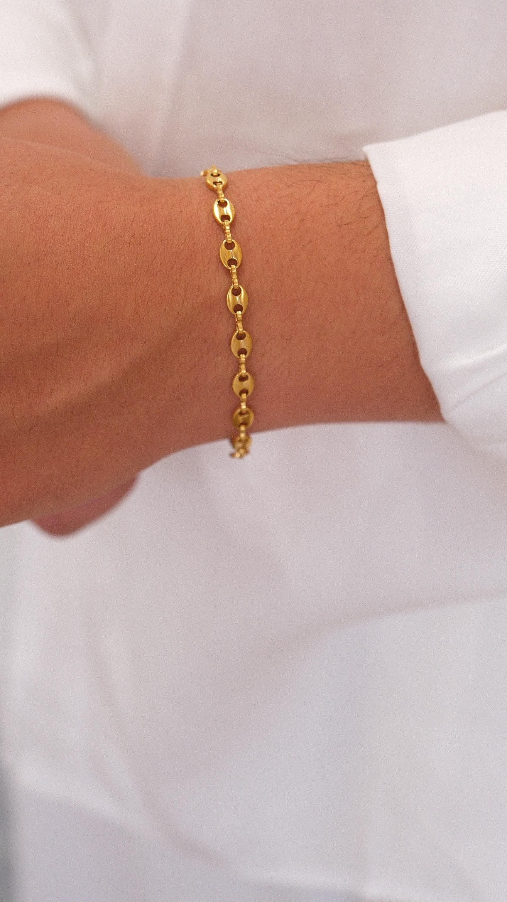 Deniz Kabuğu Gold Model Çelik Bileklik