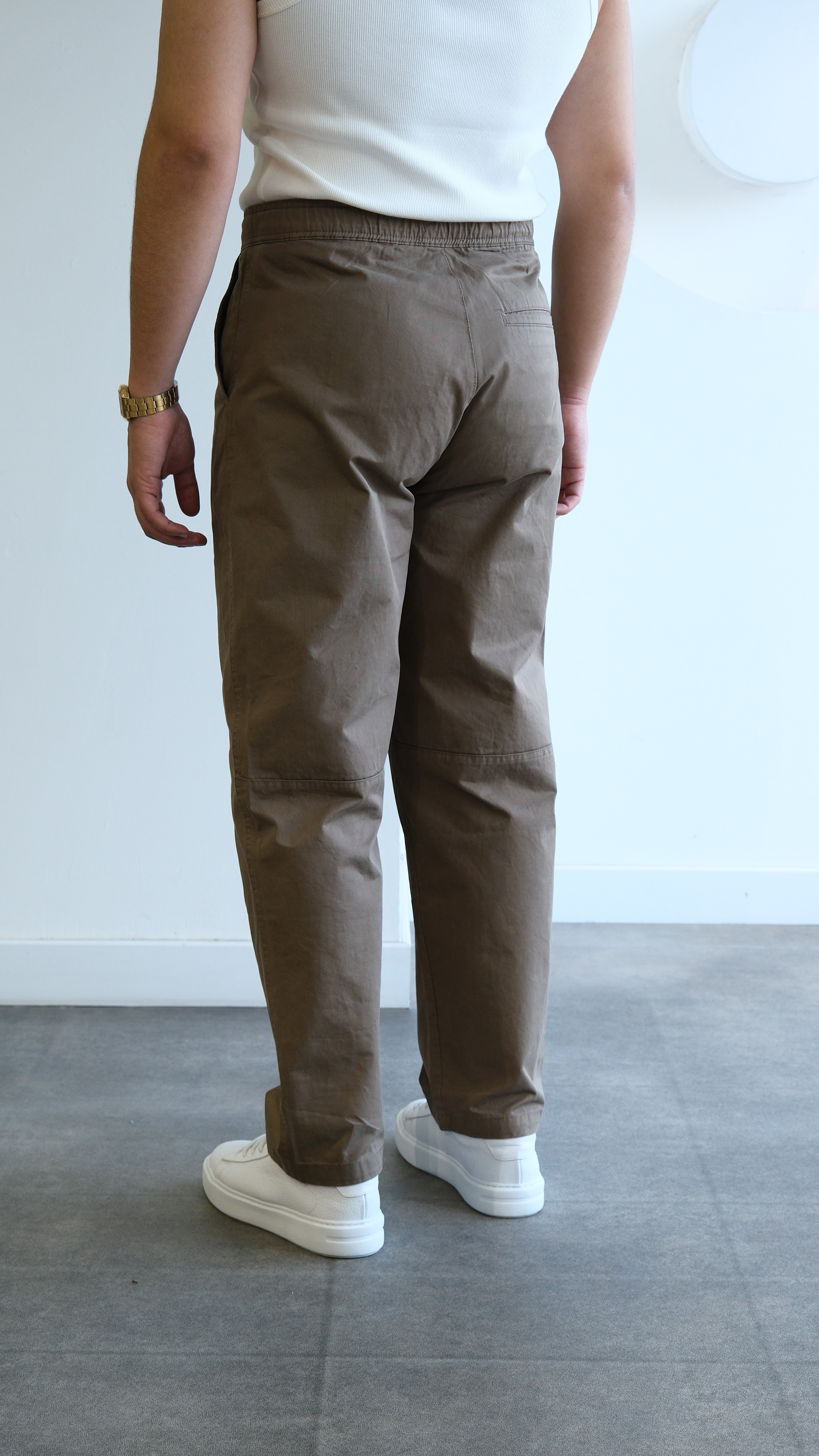 Kahve Baggy Kanvas Pantolon