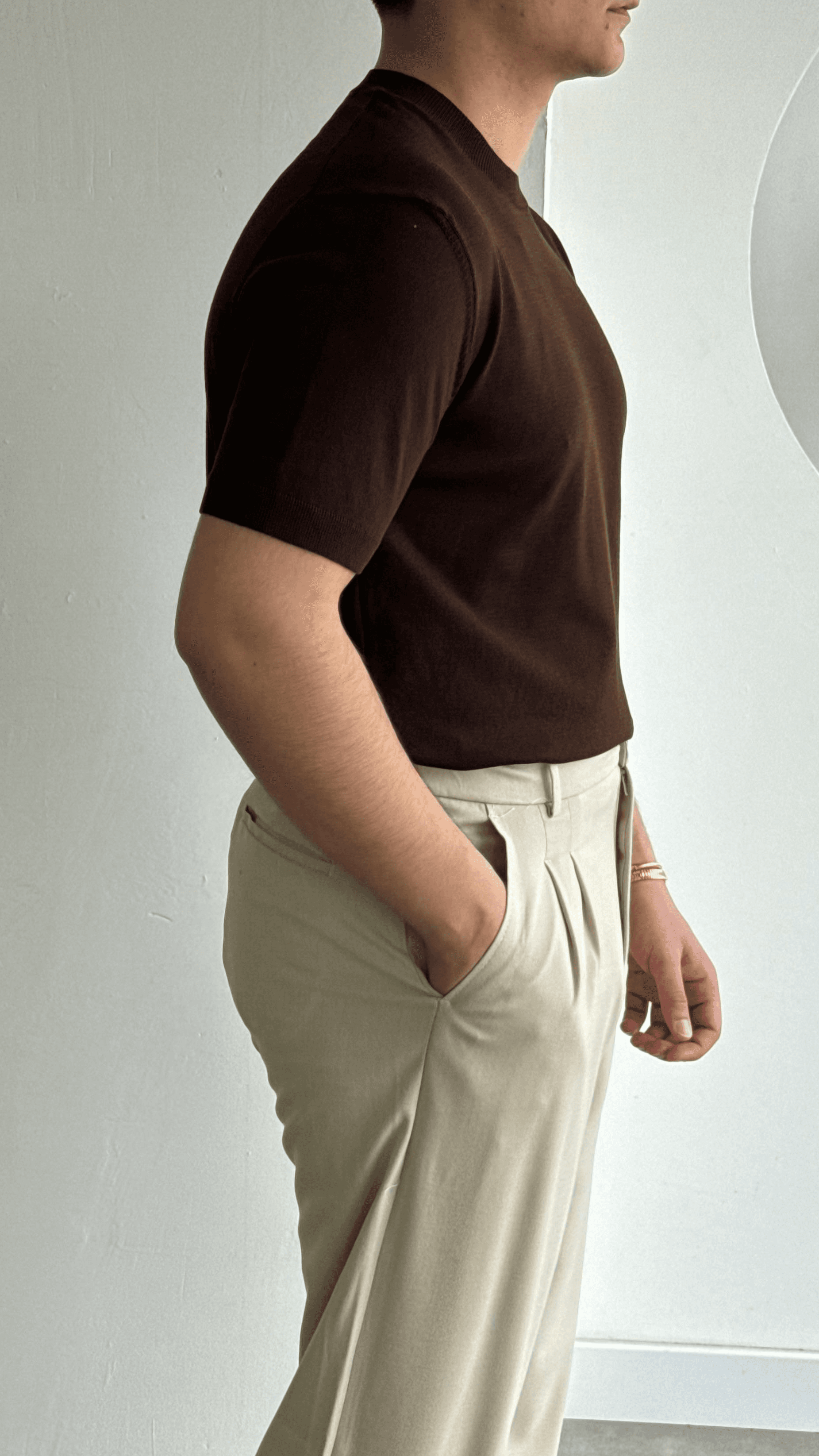 Kahve Basic Triko Tshirt