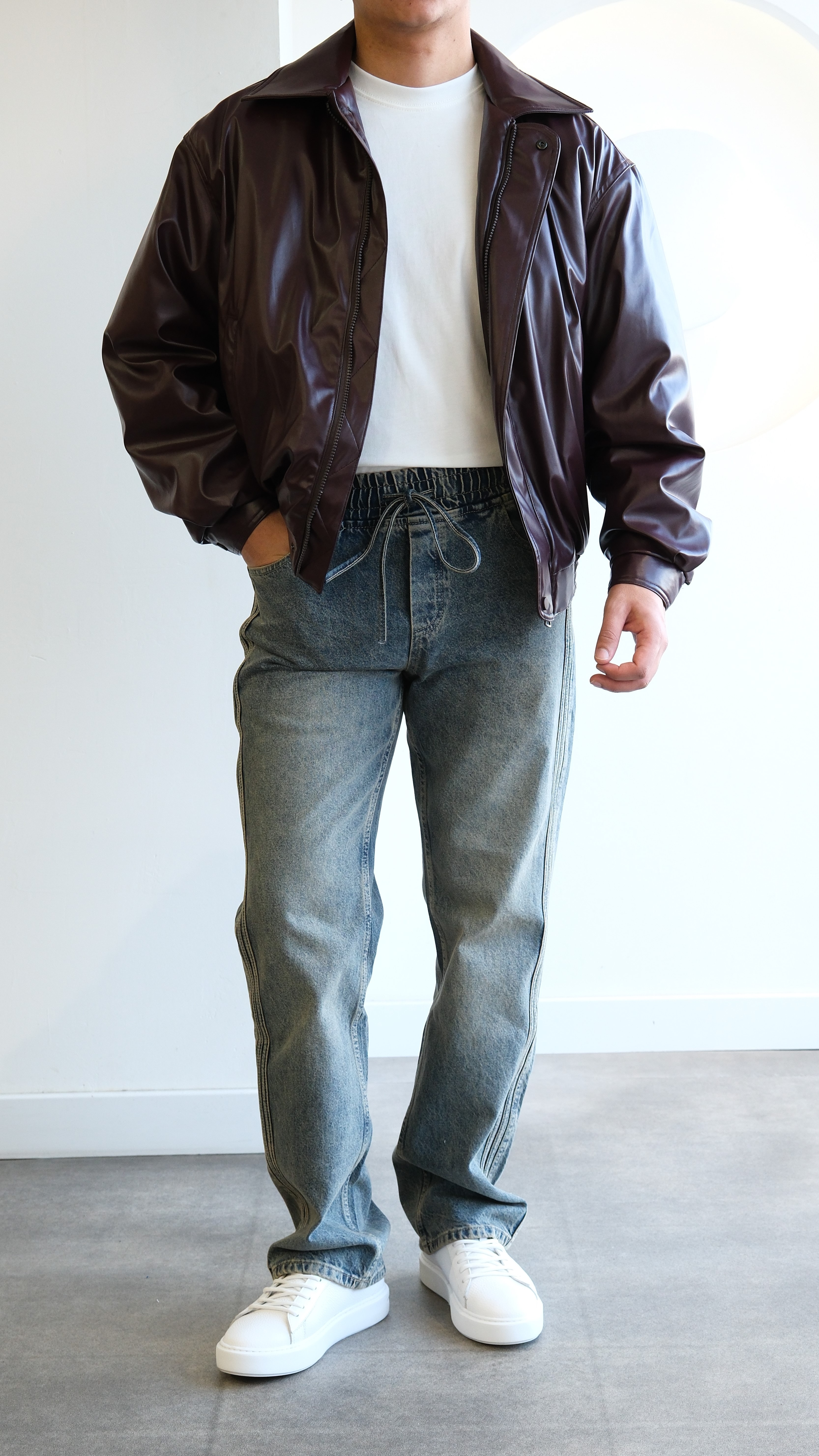 Bordo Bomber Deri Mont