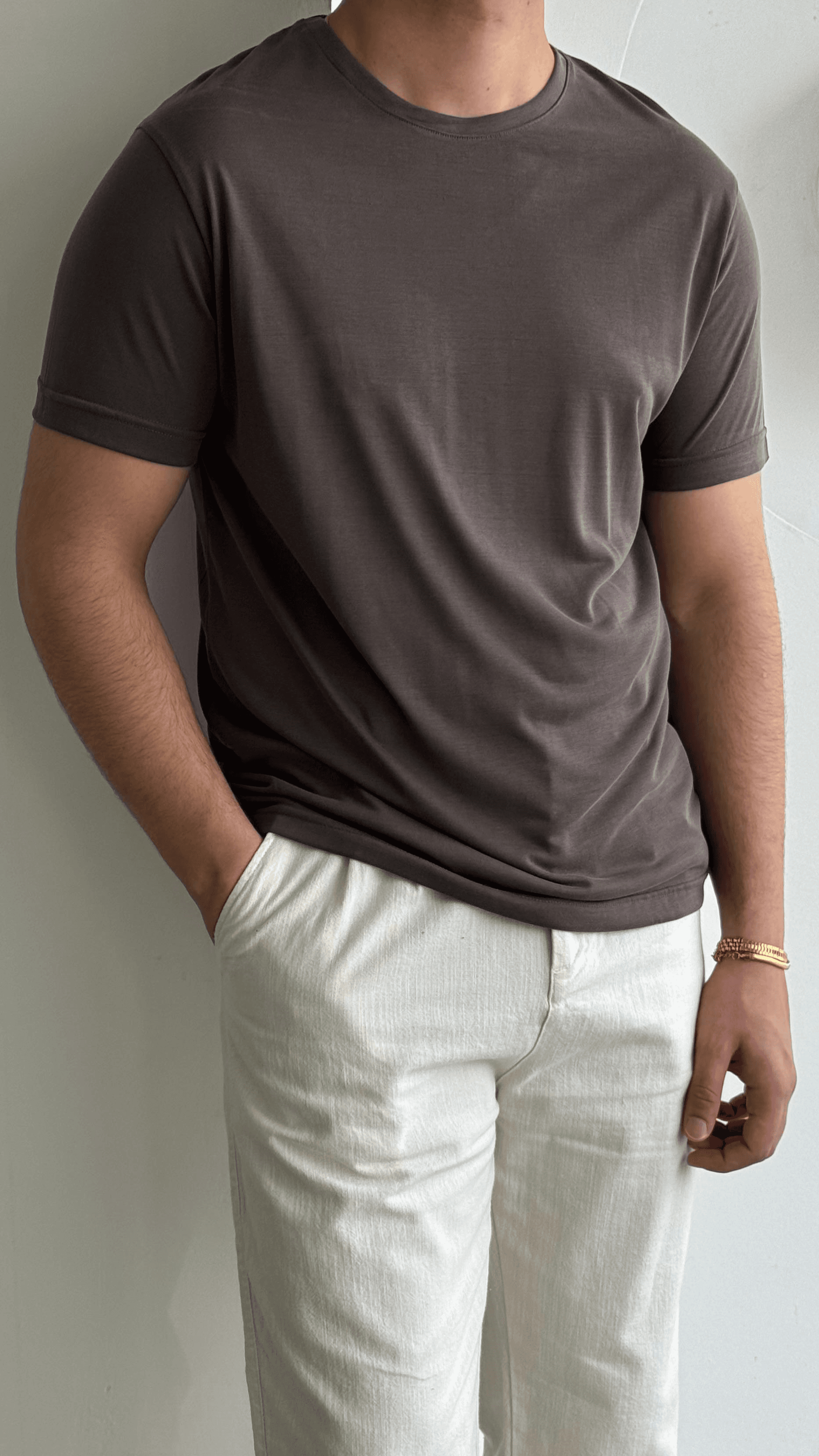 Kahve Oyhso Kumaş Tshirt