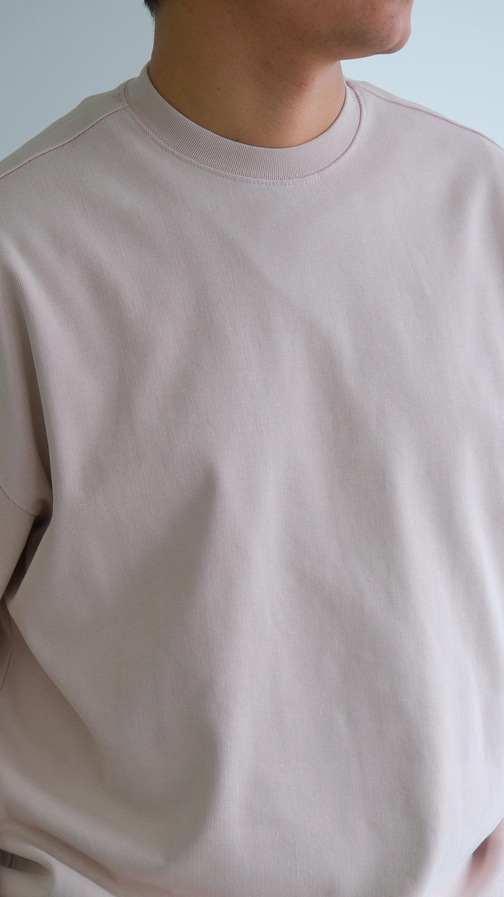 Bisiklet Yaka Toz Pembe Sweat