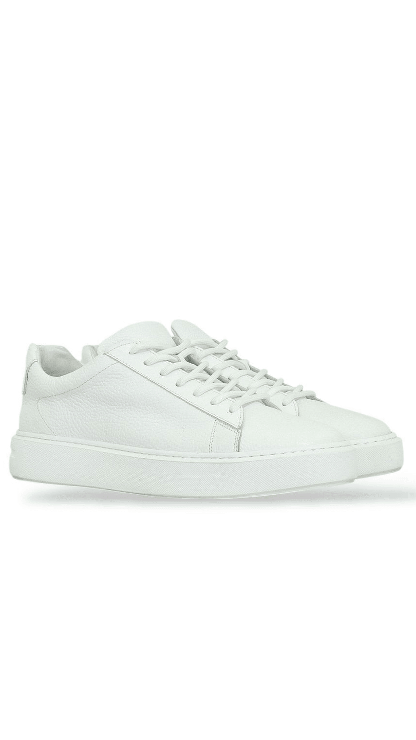 Hakiki Deri Beyaz Sneaker Ayakkabı