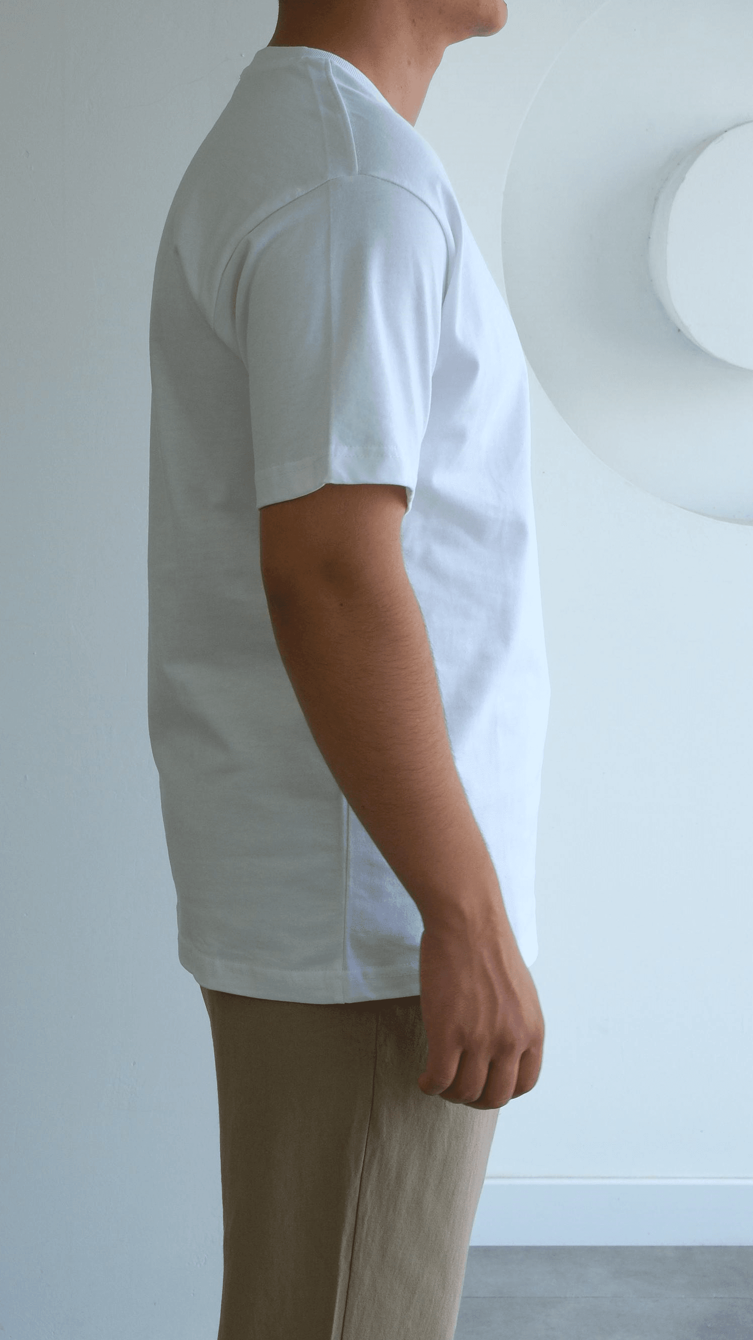 Beyaz Pamuk Regular Tshirt