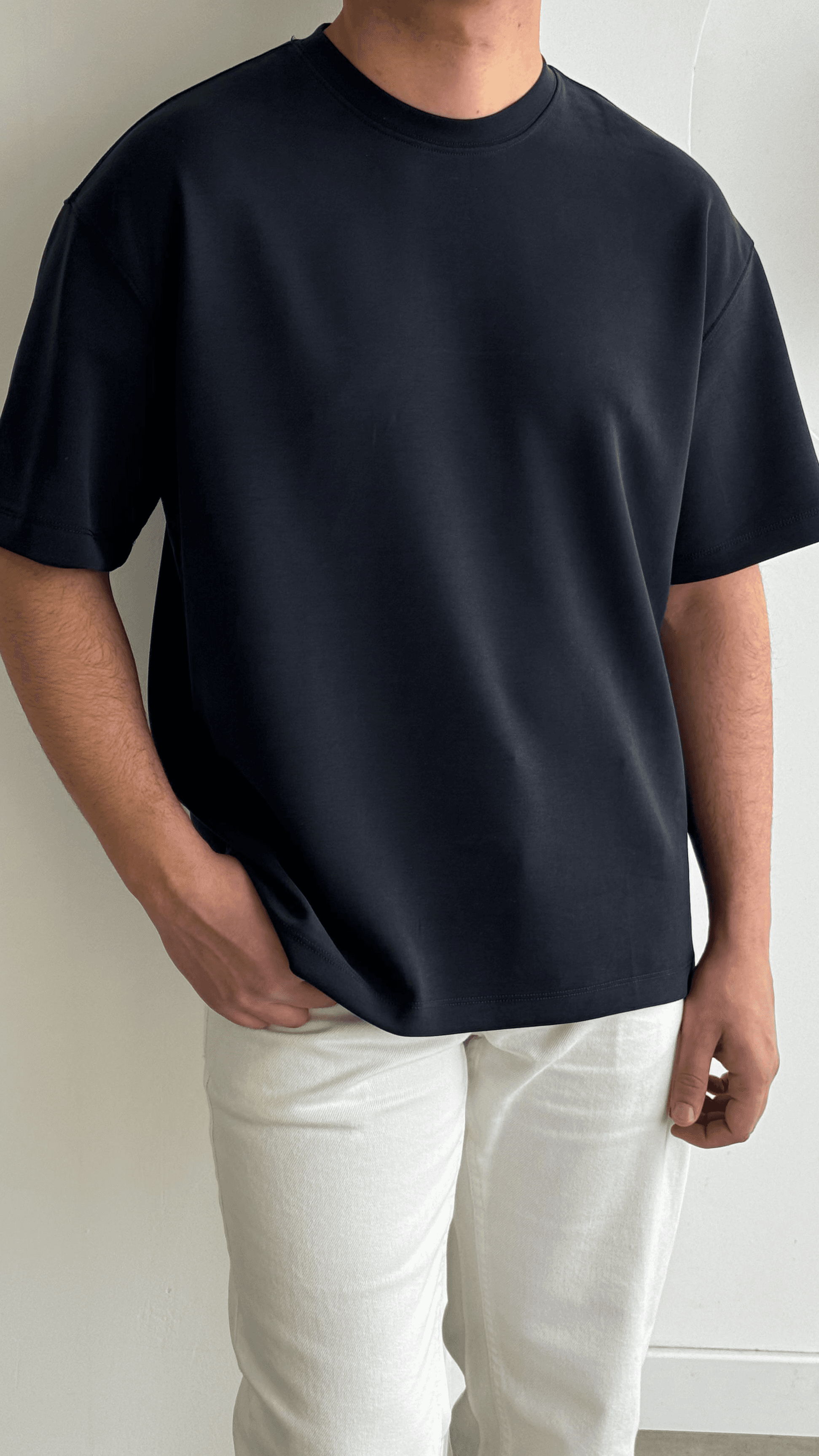 Siyah Oversize Modal Tshirt