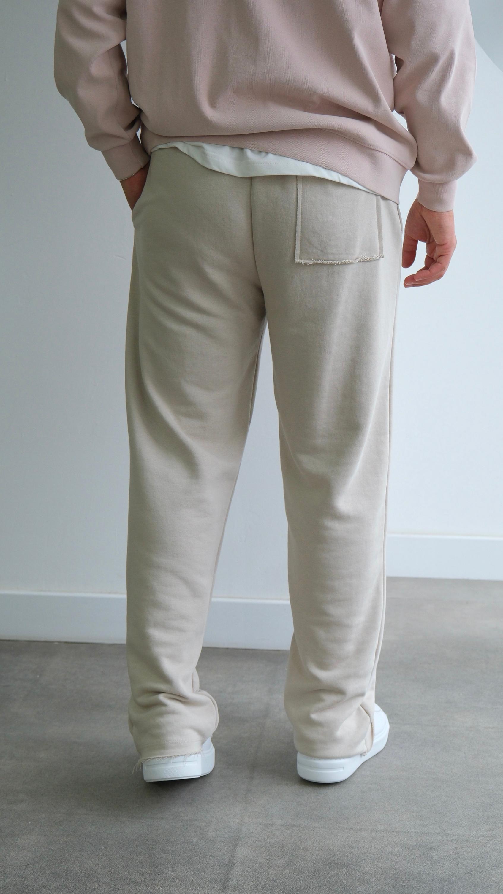 Bej Baggy Eşofman Altı