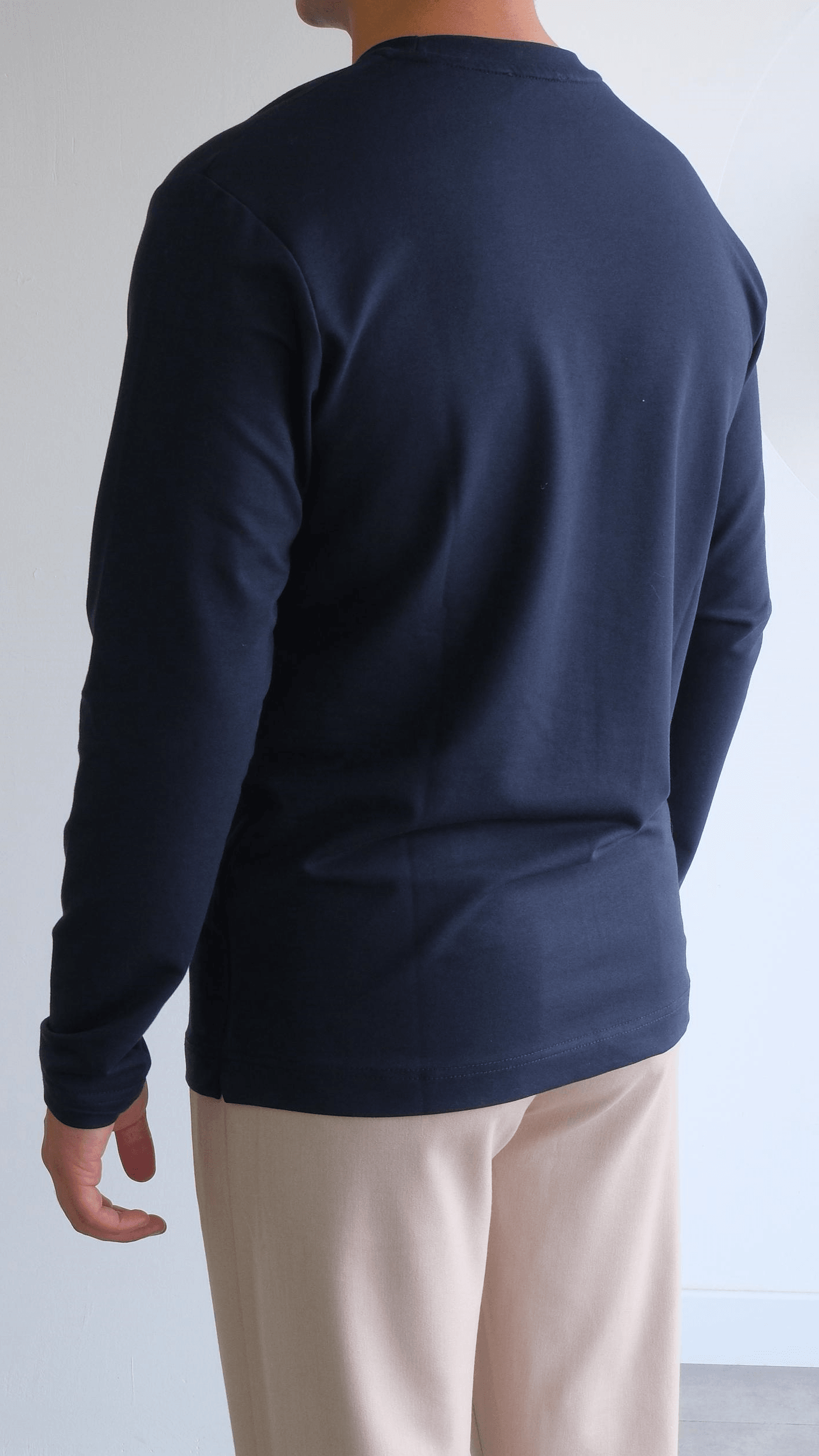 Lacivert Uzunkol Basıc Tshirt
