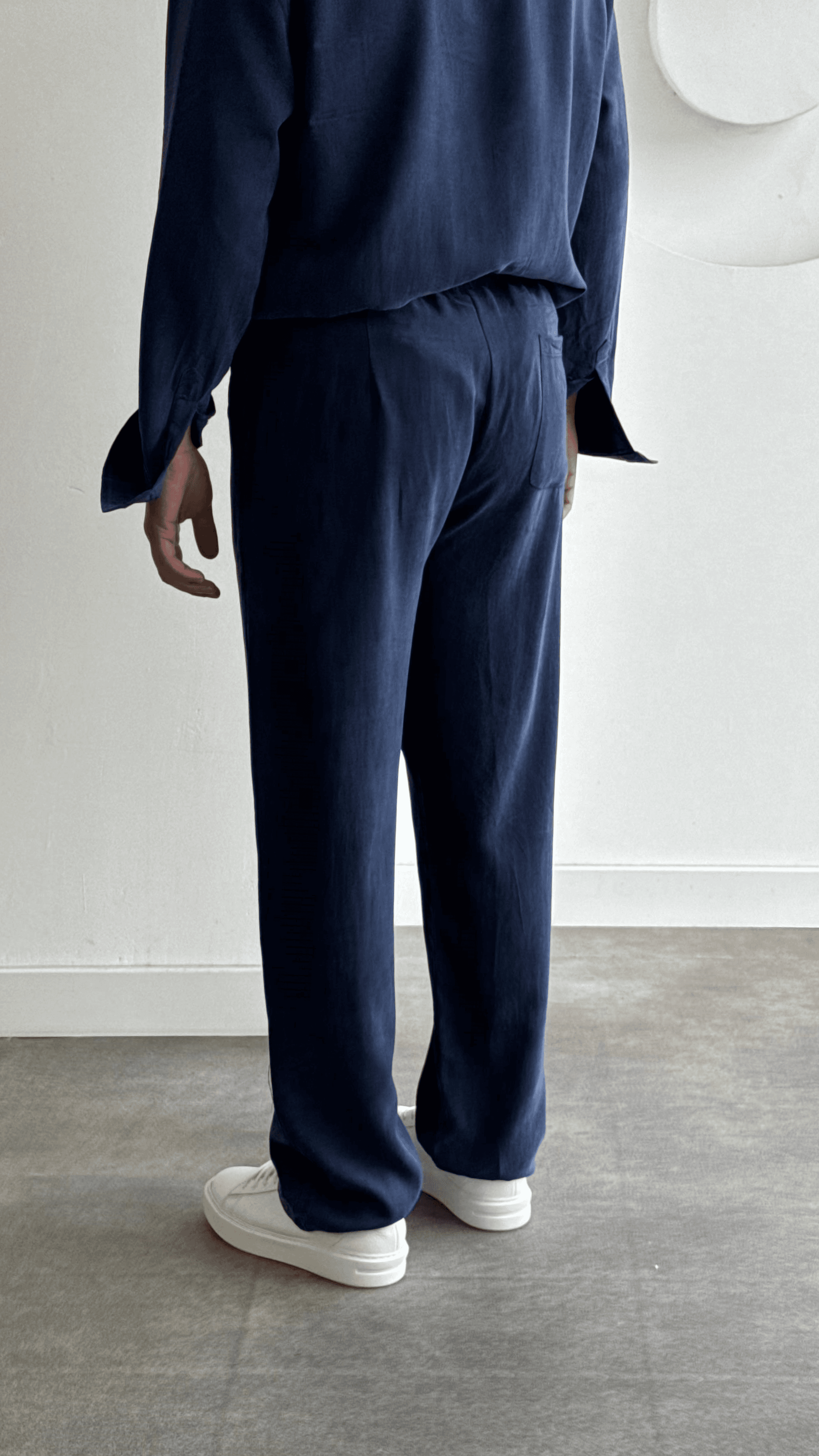 Lacivert Modal Baggy Pantolon