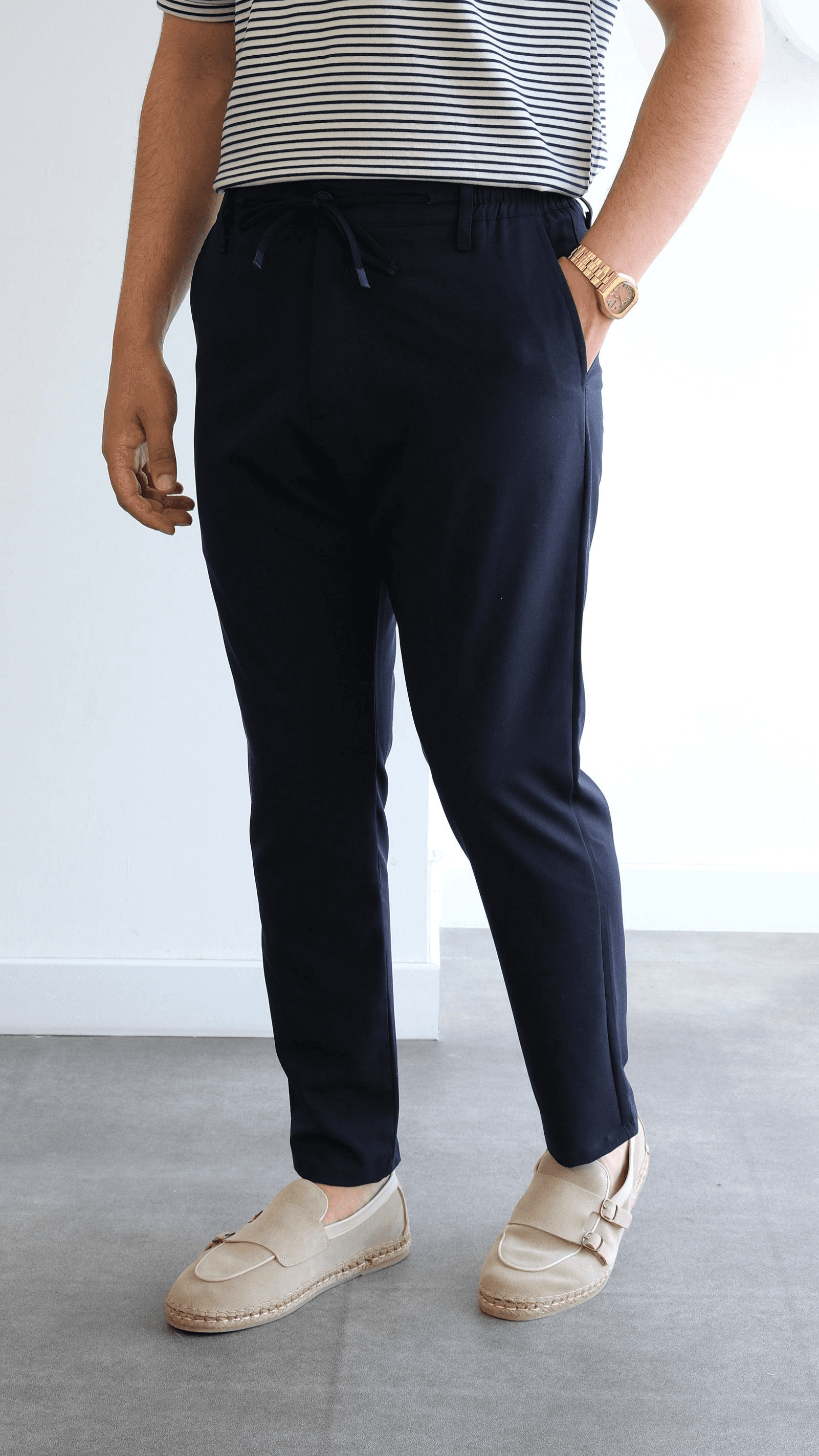 Lacivert Jogger Teknik Kumaş Pantolon